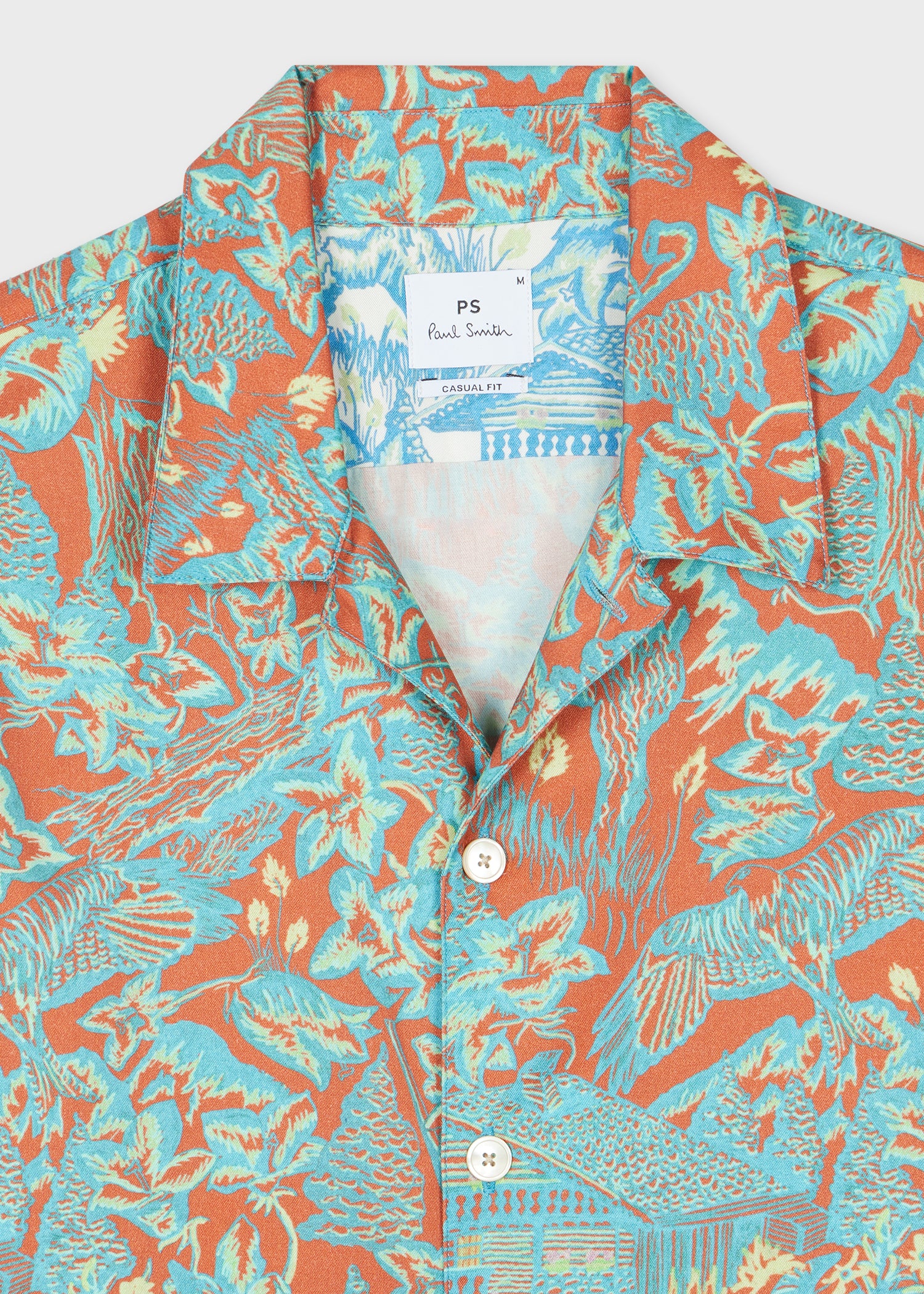 Casual Fit Chalet Print Shirt Dark Rust
