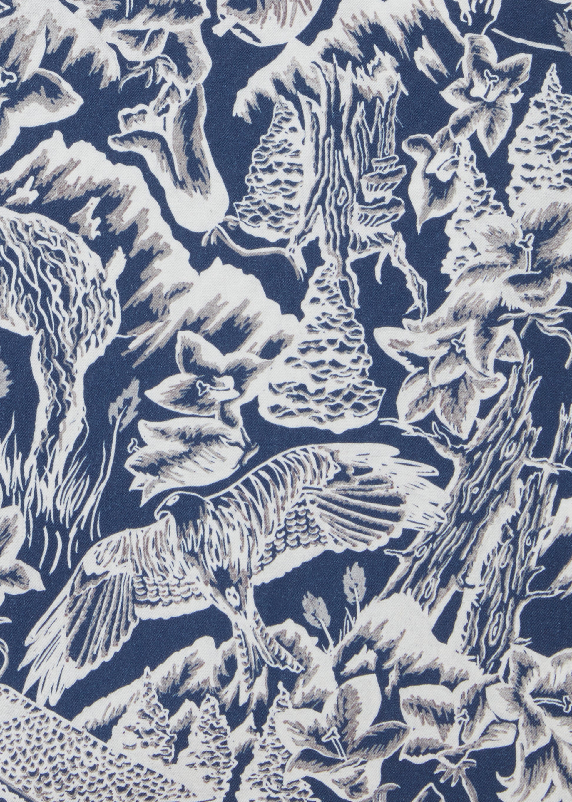 Casual Fit Chalet Print Shirt Dark Navy