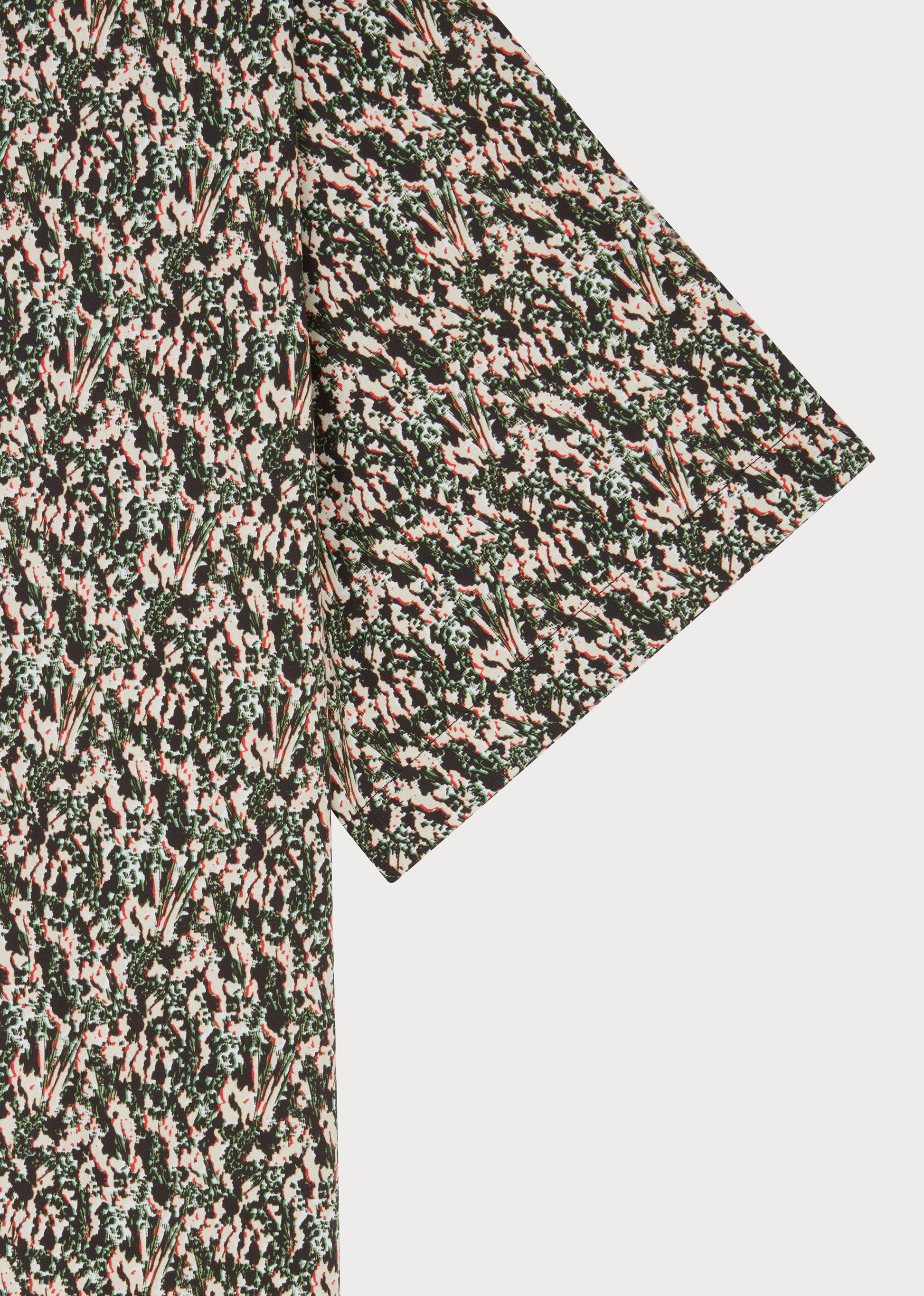 Casual Fit Floral Print Shirt Olive