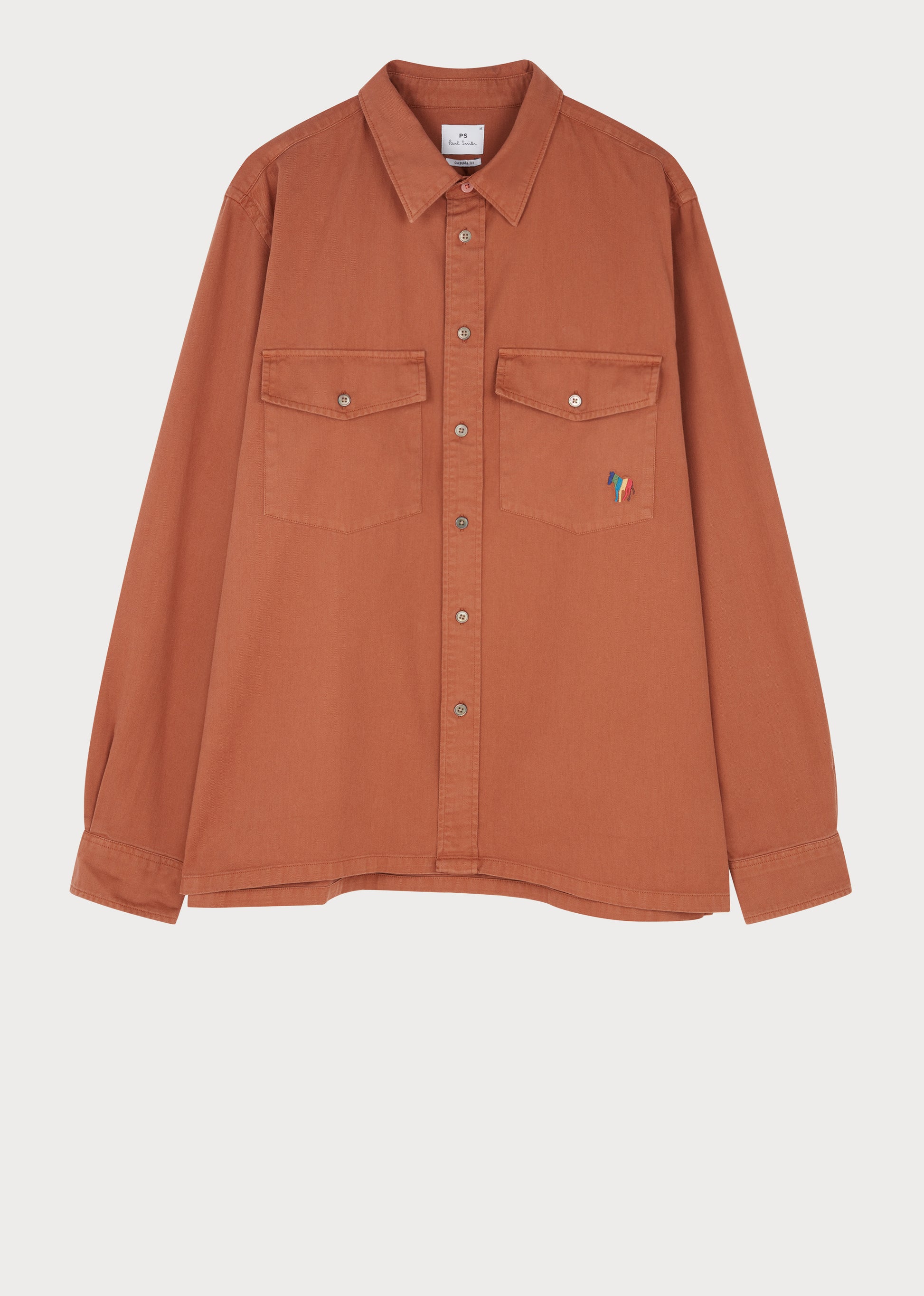 Casual Fit Shirt Jacket Terracotta