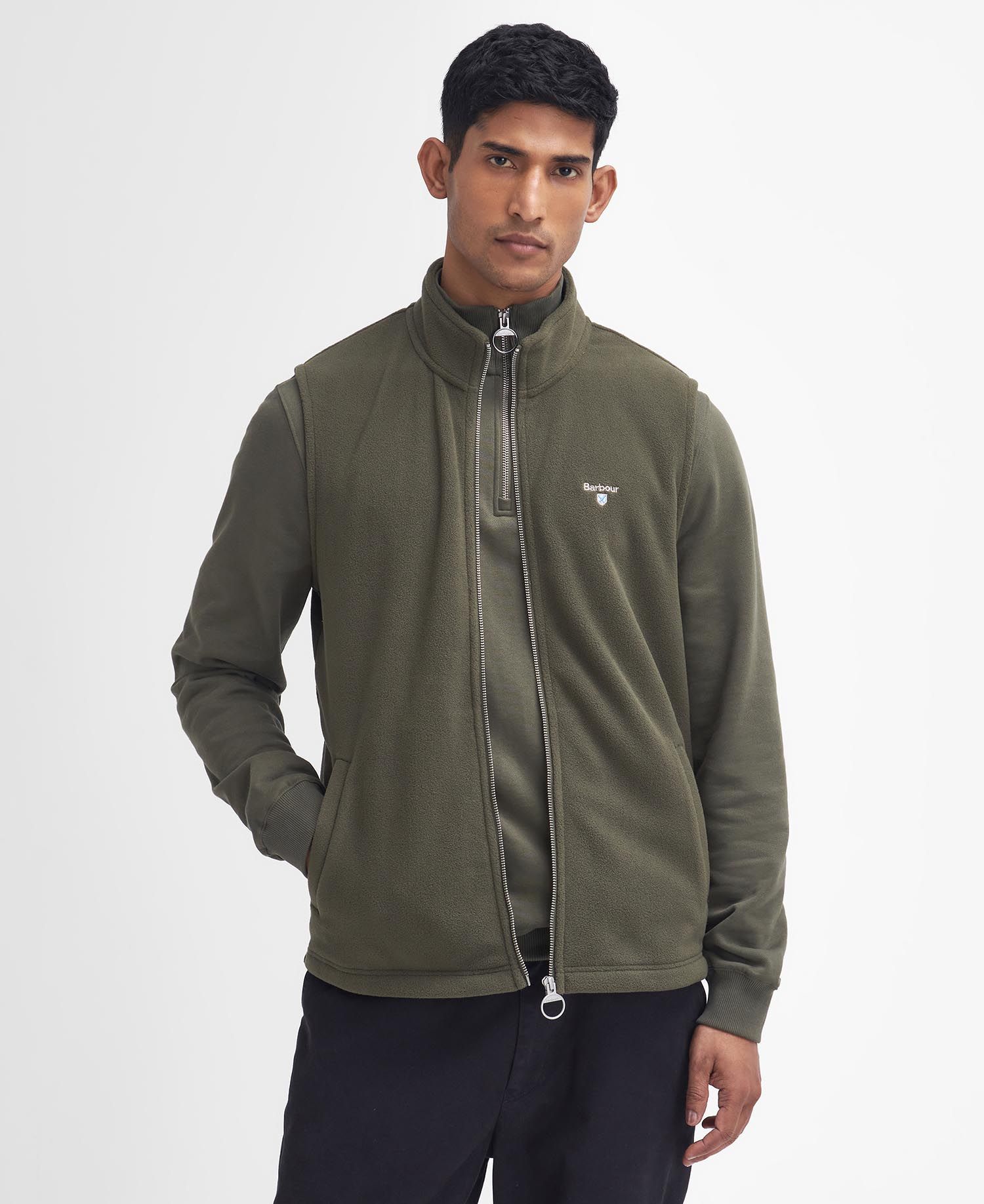 Essentials Fleece Gilet Olive