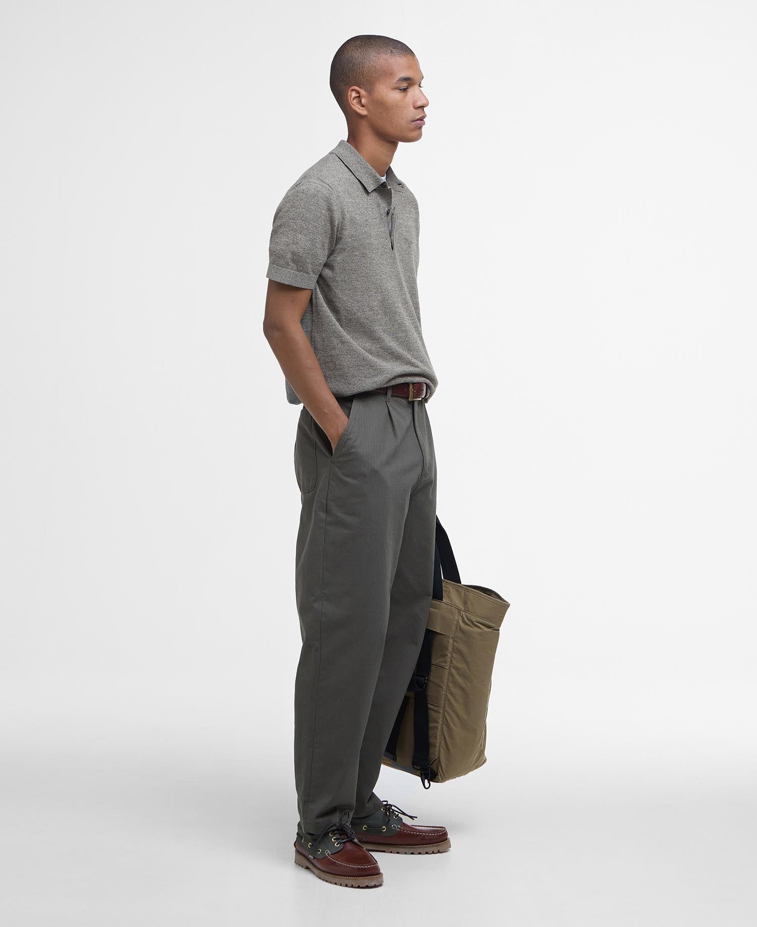 Buston Knit Polo Grey