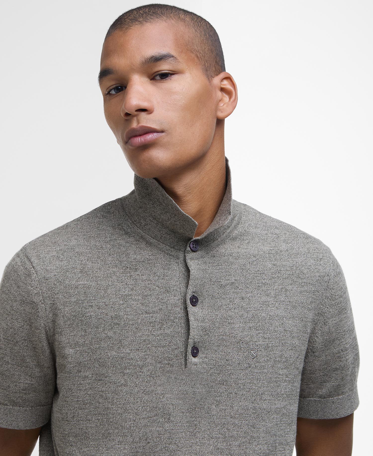 Buston Knit Polo Grey