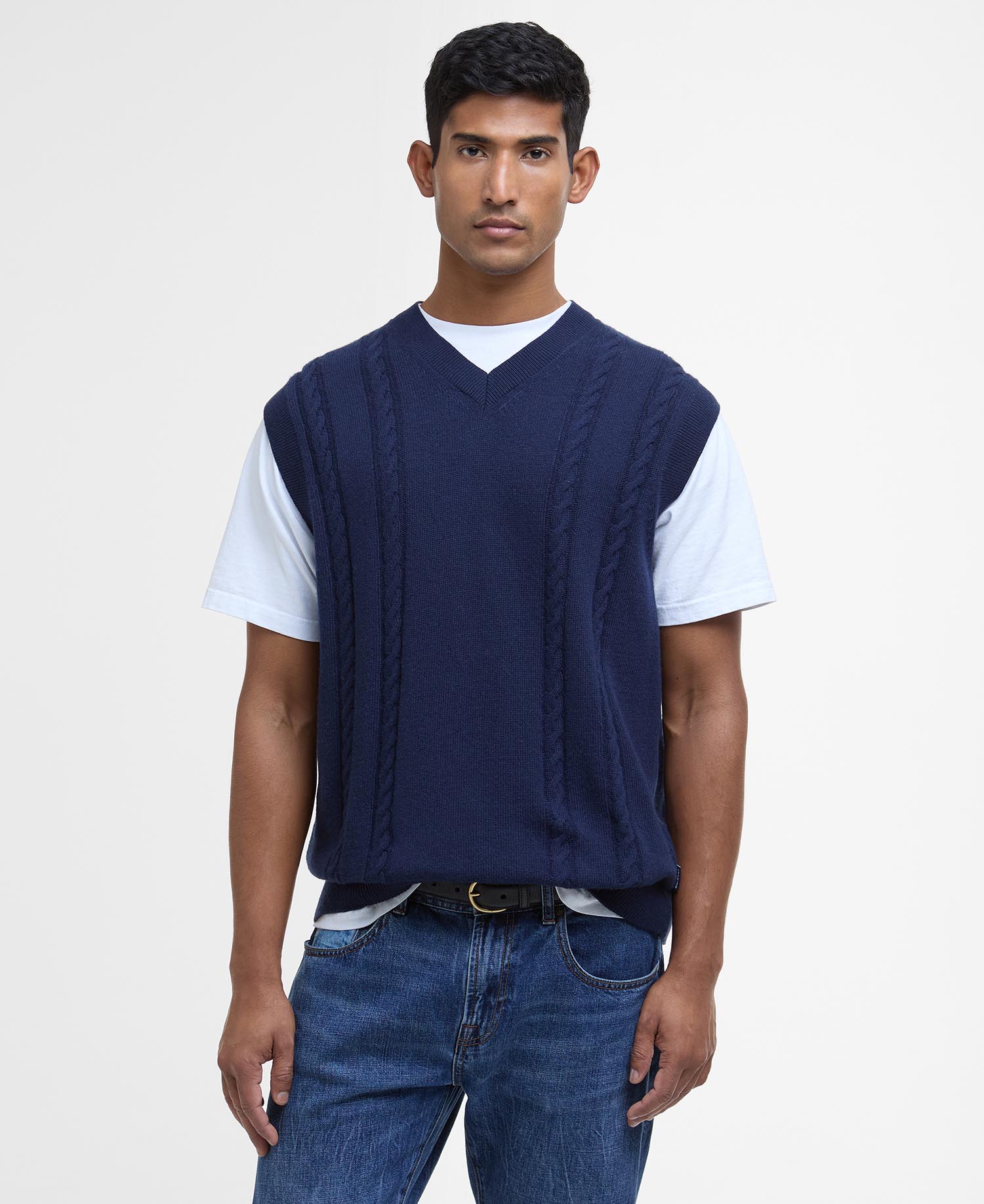 Navar Knitted Vest Navy