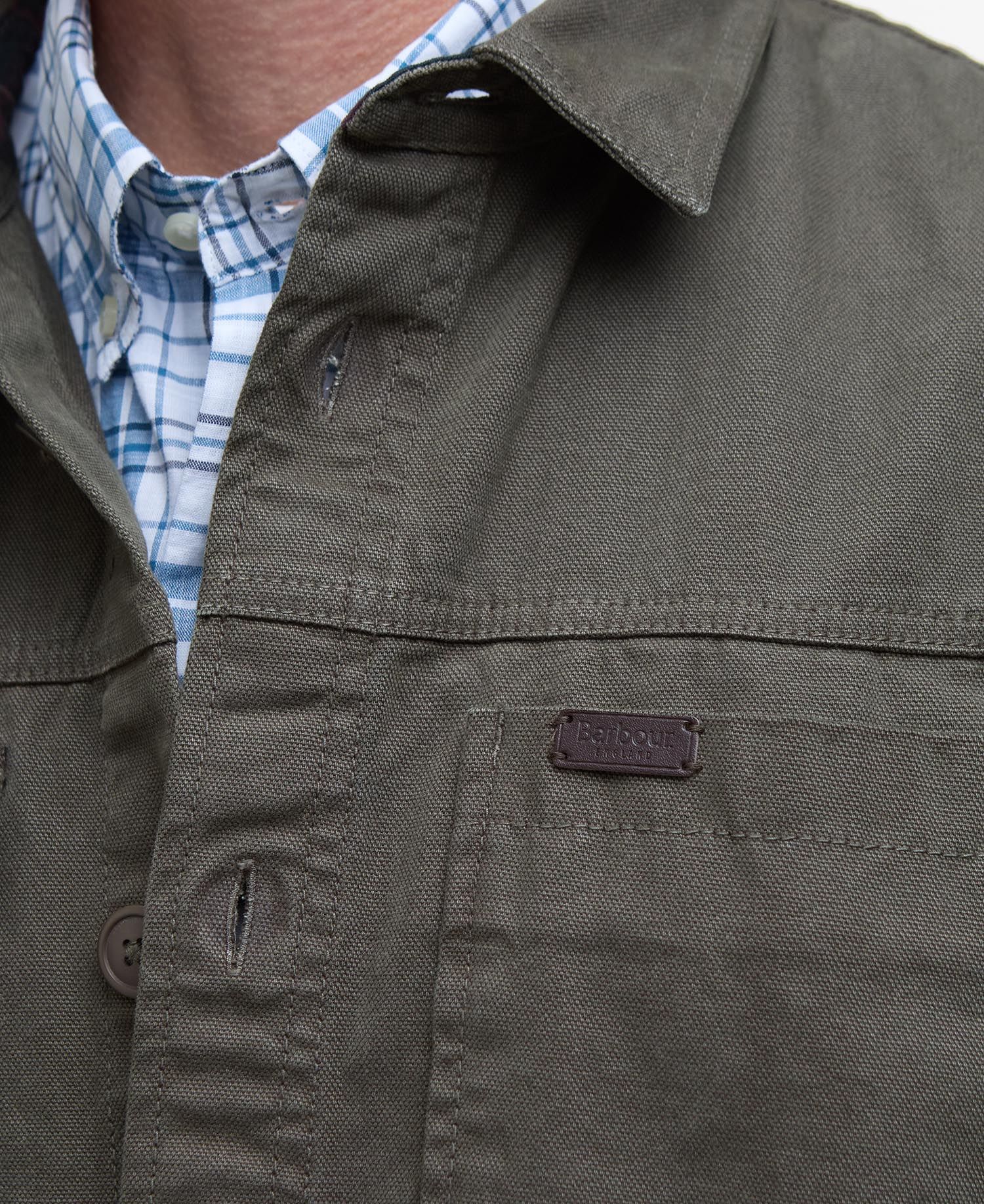 Lingfield Canvas Overshirt Green