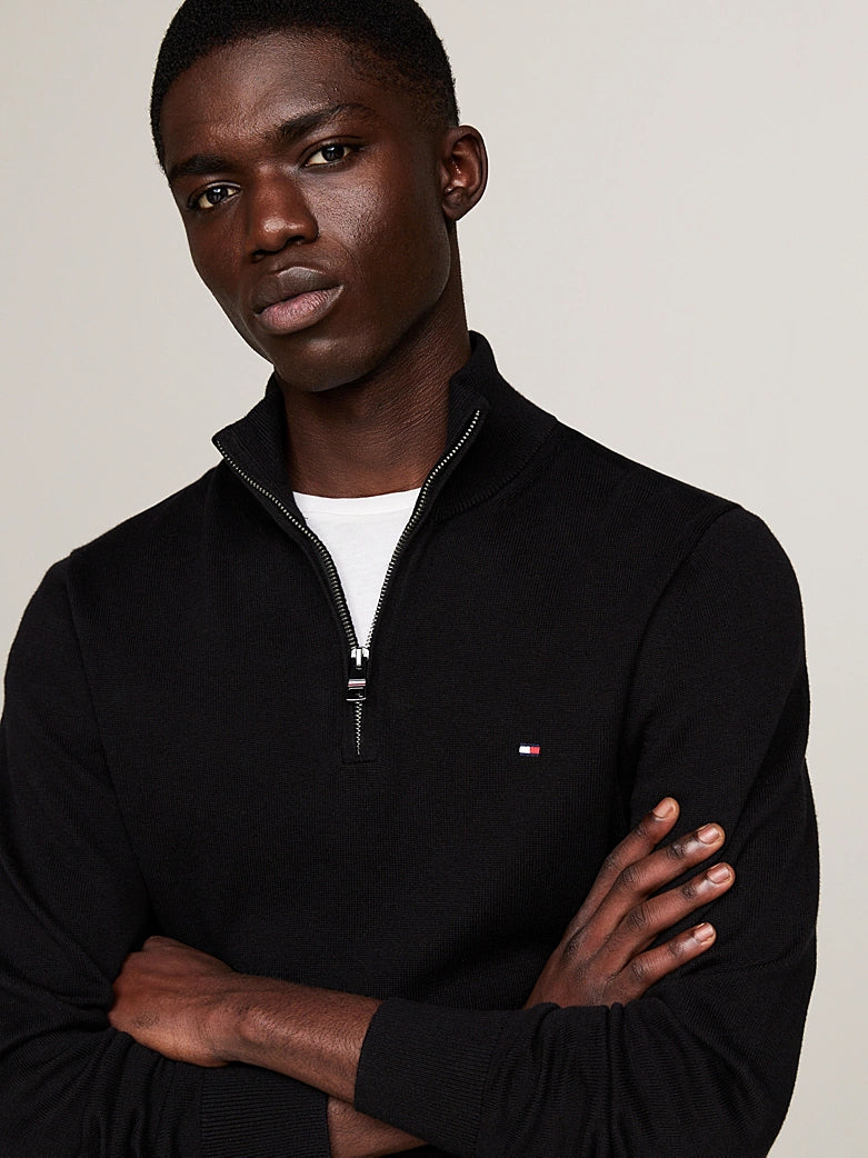 Half Zip Jumper with Cashmere
