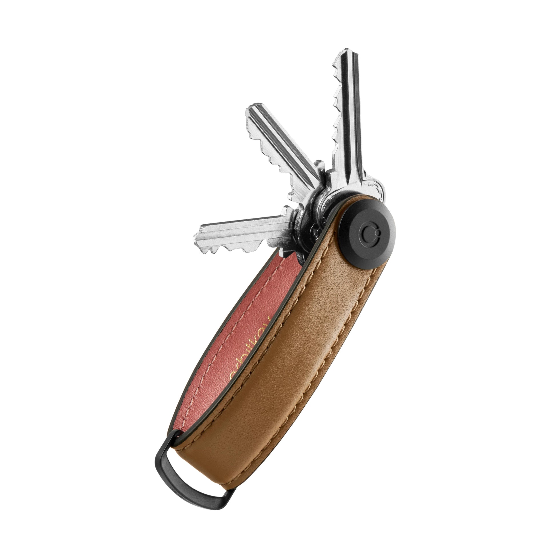 Leather Key Organiser Cocoa/Rose