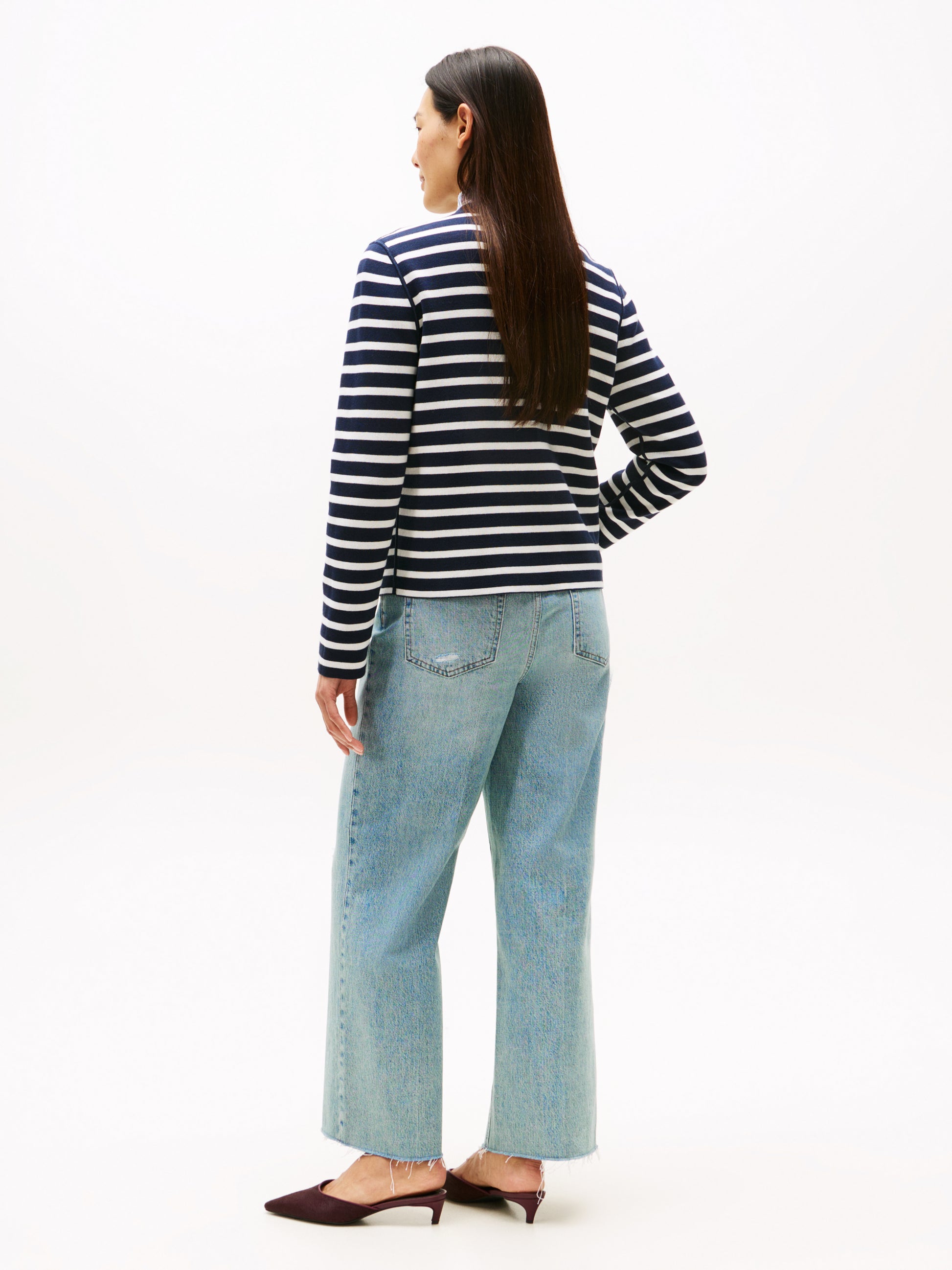 Jersey Reversible Long Sleeve Cardigan Dark Navy