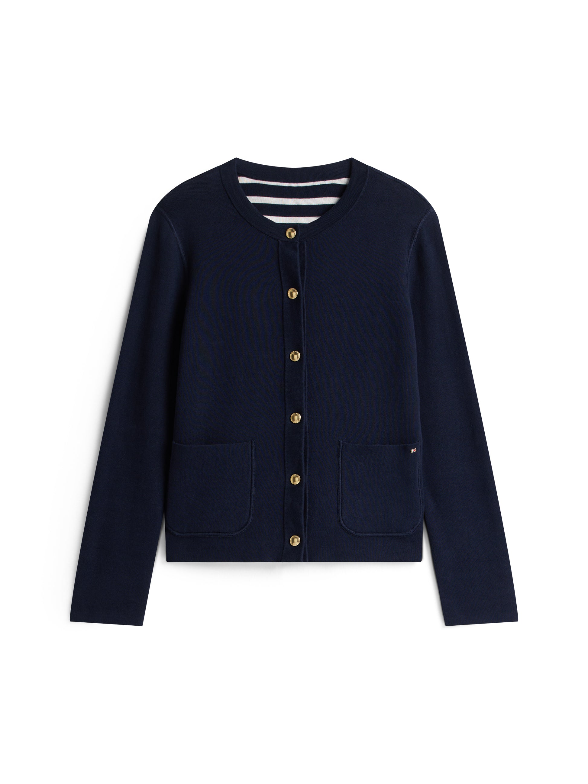 Jersey Reversible Long Sleeve Cardigan Dark Navy