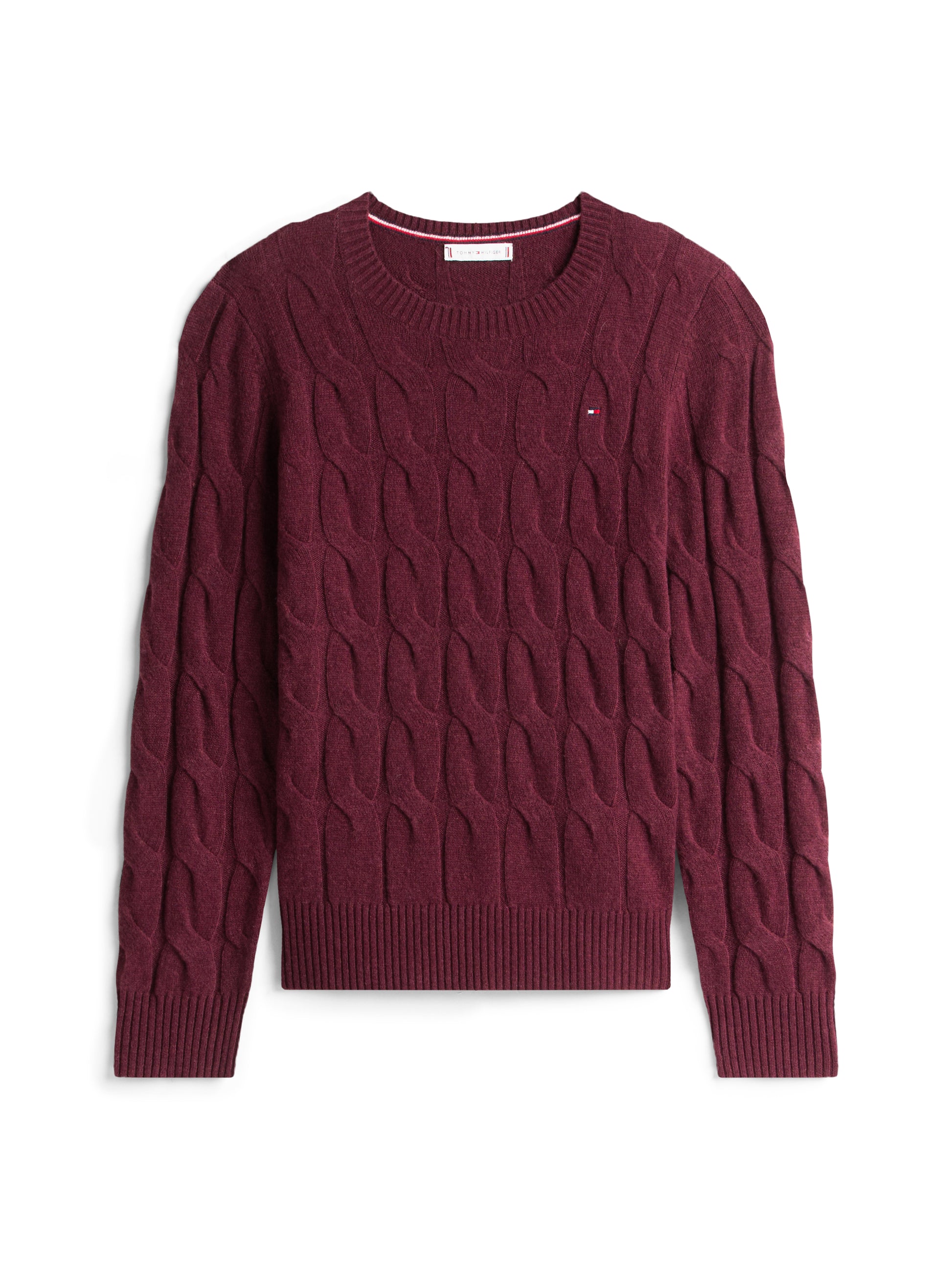 Soft Wool Crew Neck Sweatshirt Deep Burgundy