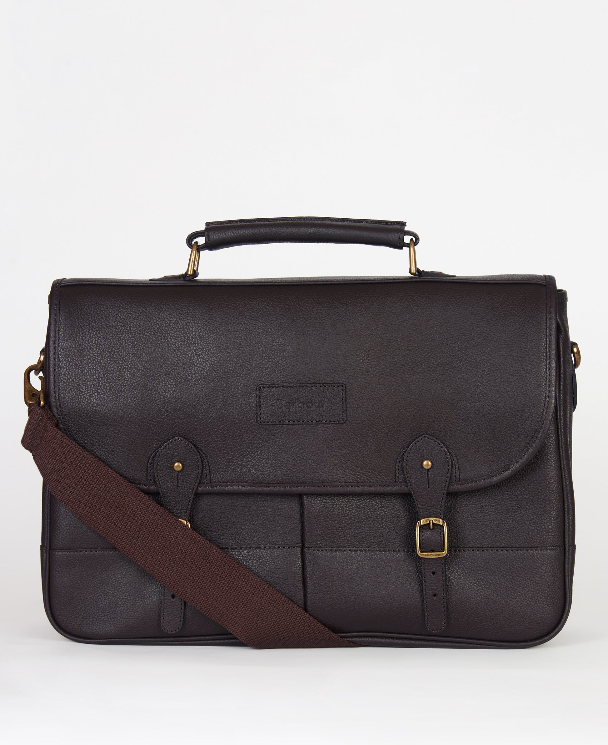 Leather Briefcase Chocolate