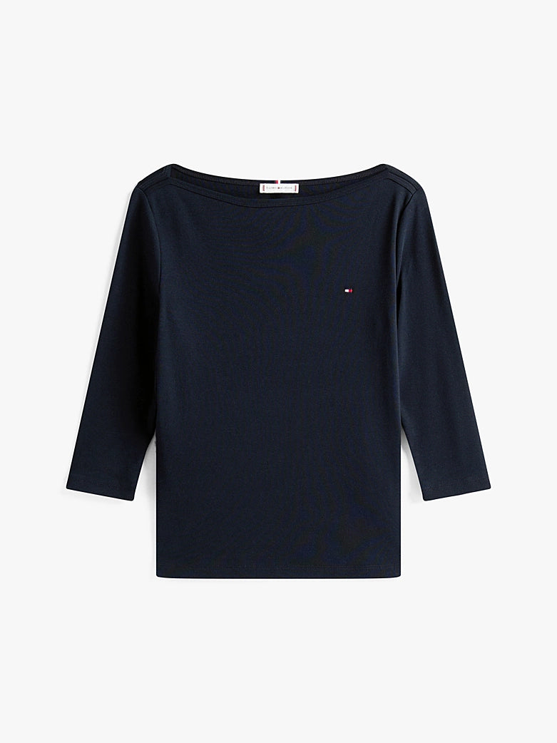 Boat Neck Slim T-Shirt Desert Sky