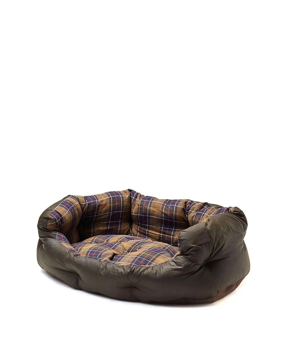 Wax Cotton Dog Bed Olive