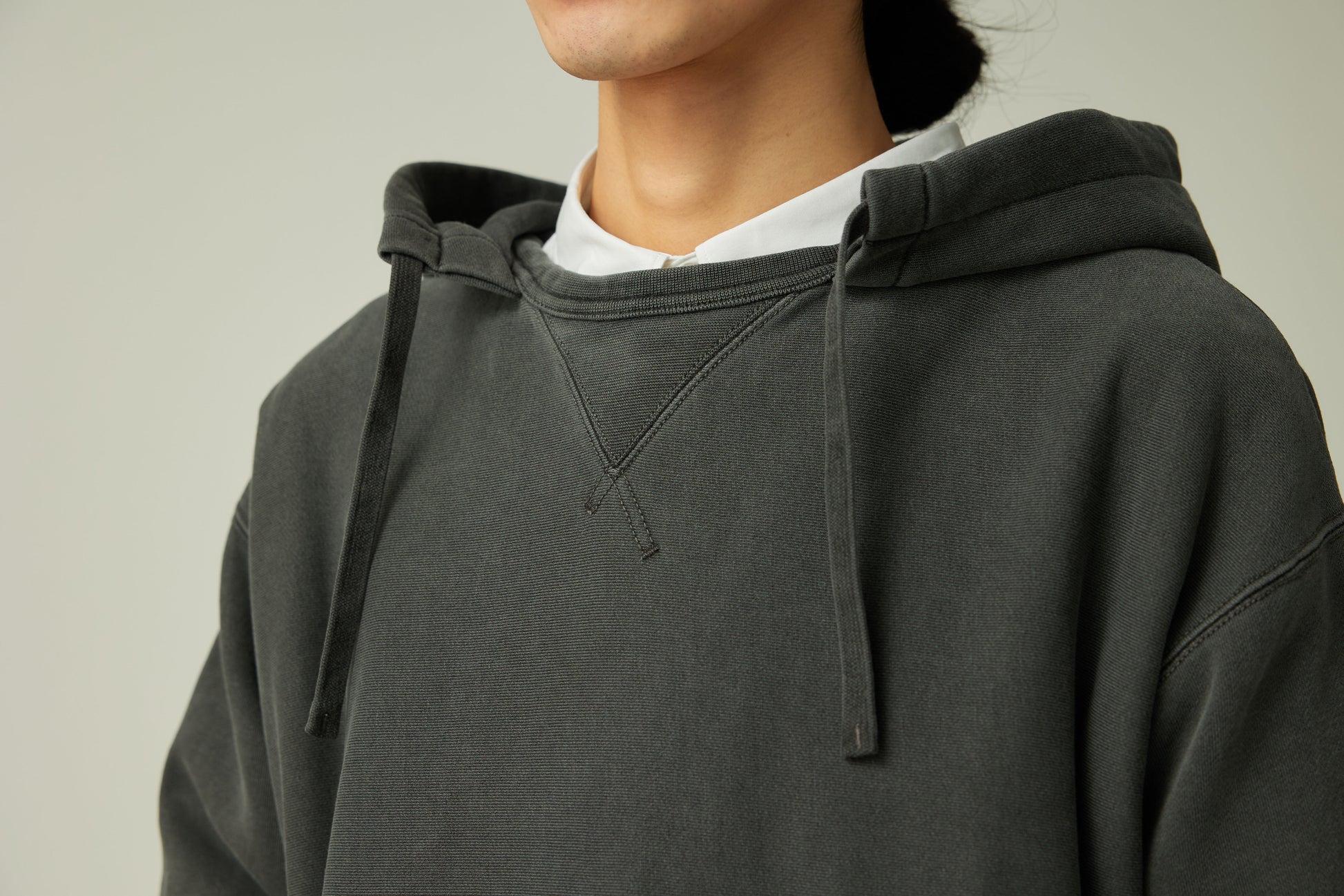 Garment Dyed Hoodie Charcoal