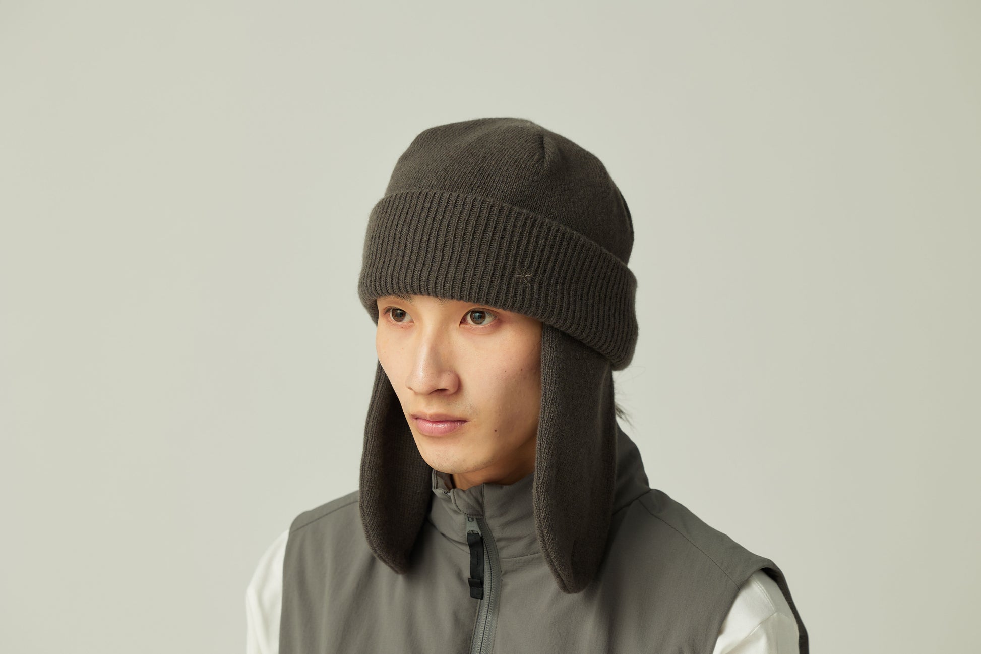 Knit Flight Cap Grey