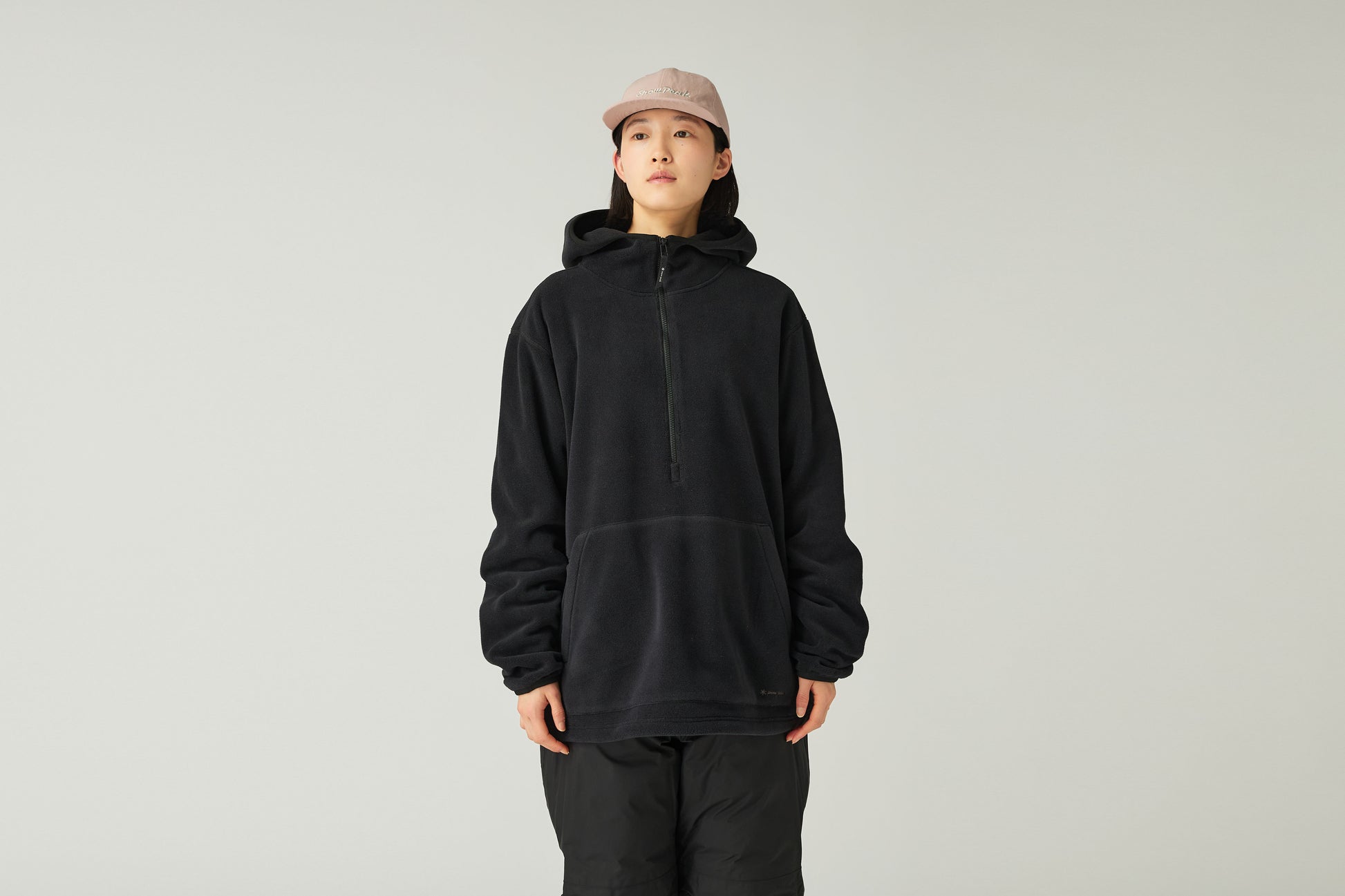 Water Repellent Fleece Hoodie Black