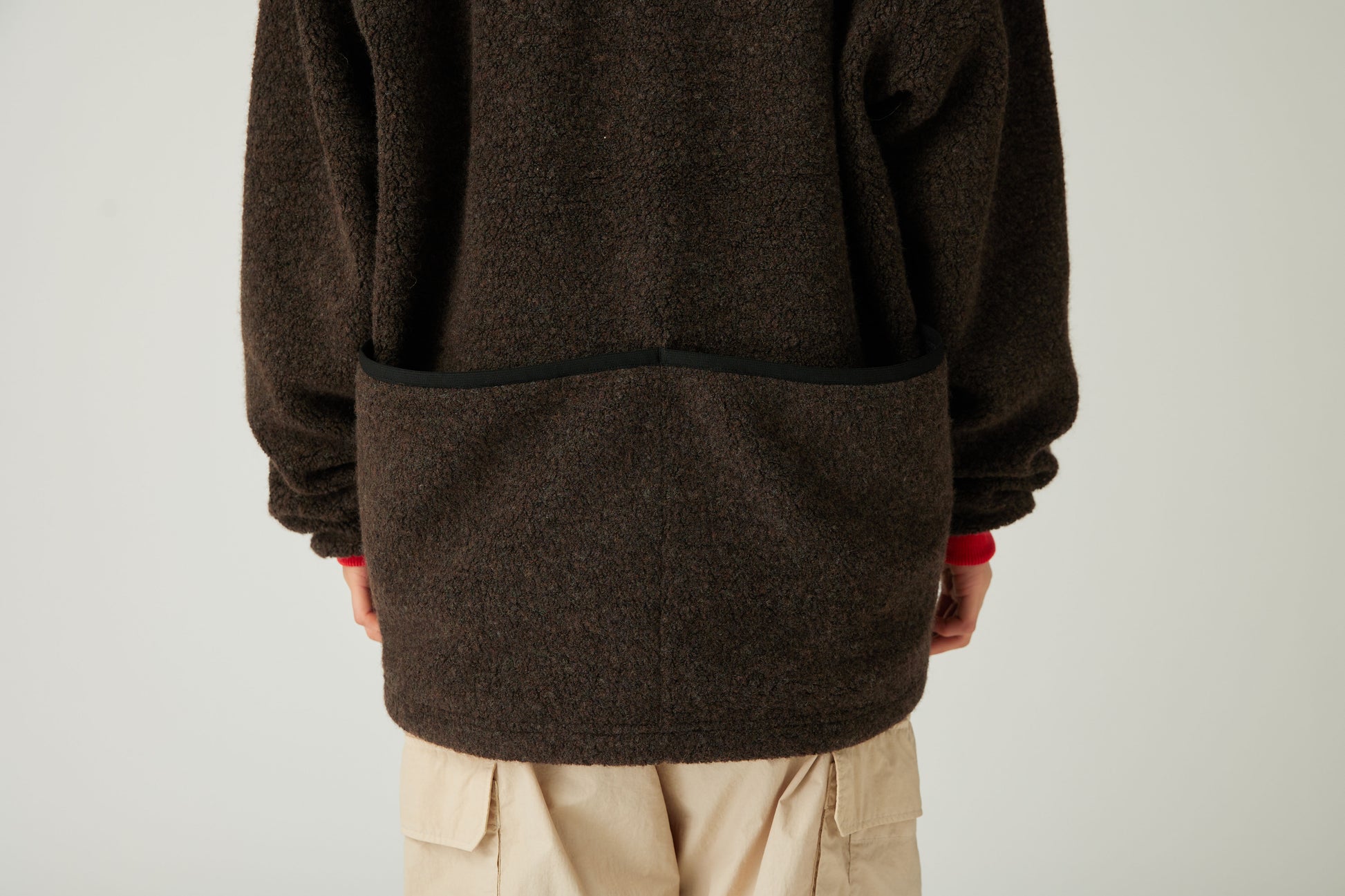 Recycled Wool Boa Pullover Dark Brown