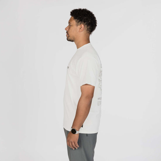 HQ Topographic Map T-Shirt Off White