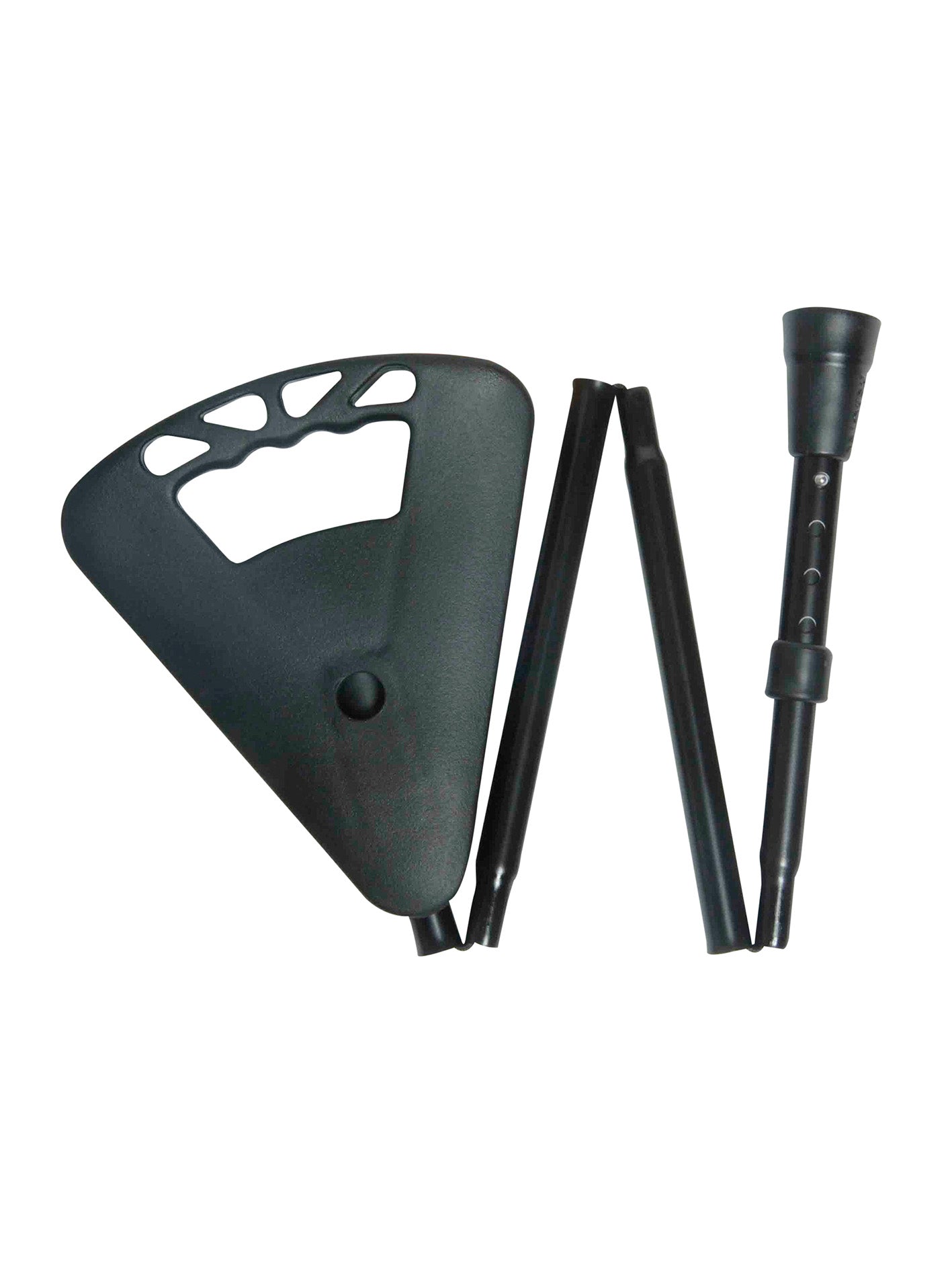 Fold away Flipstick seat height adjustable black