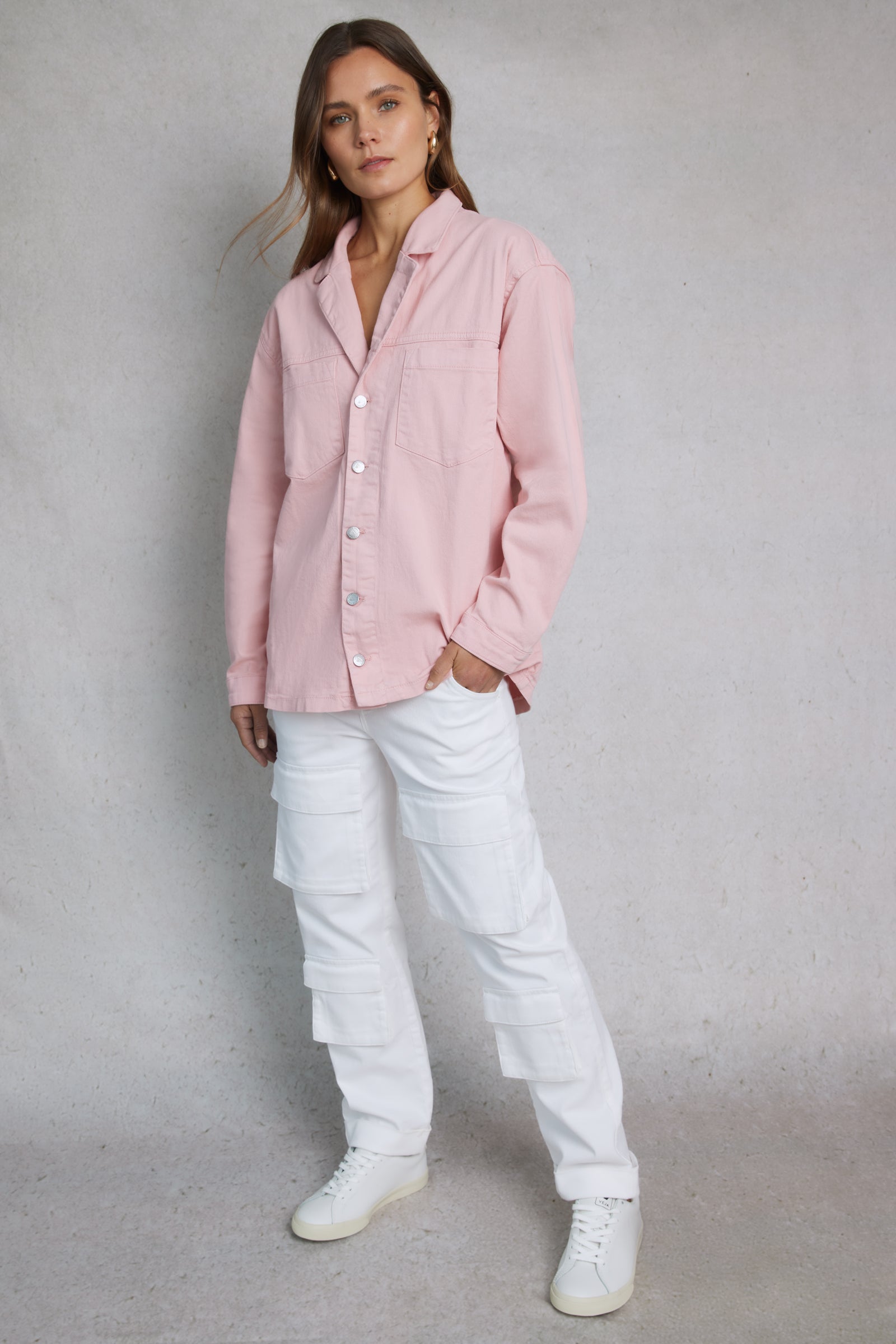 Utility Shacket Pink