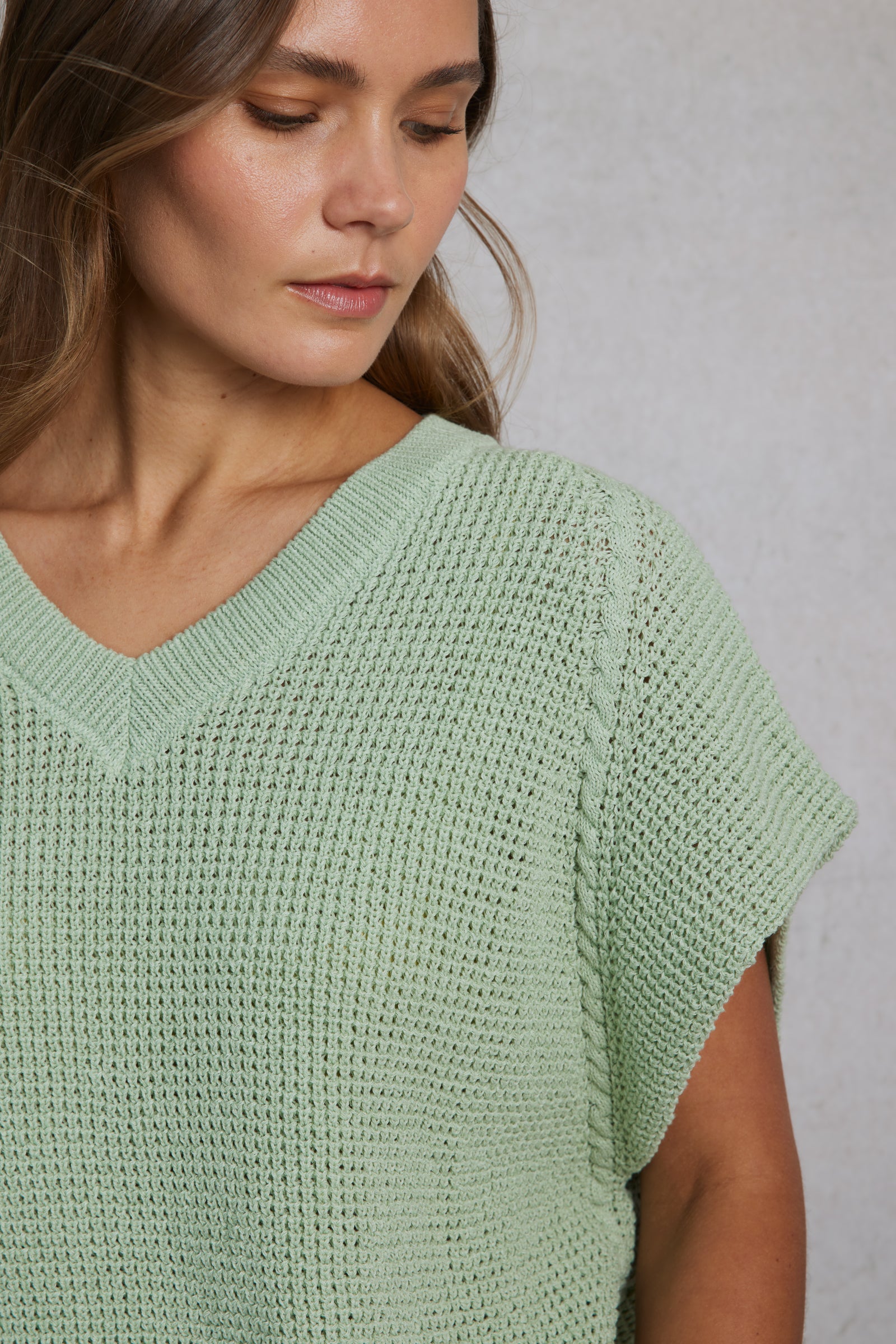 Knitted Tank 01 Green