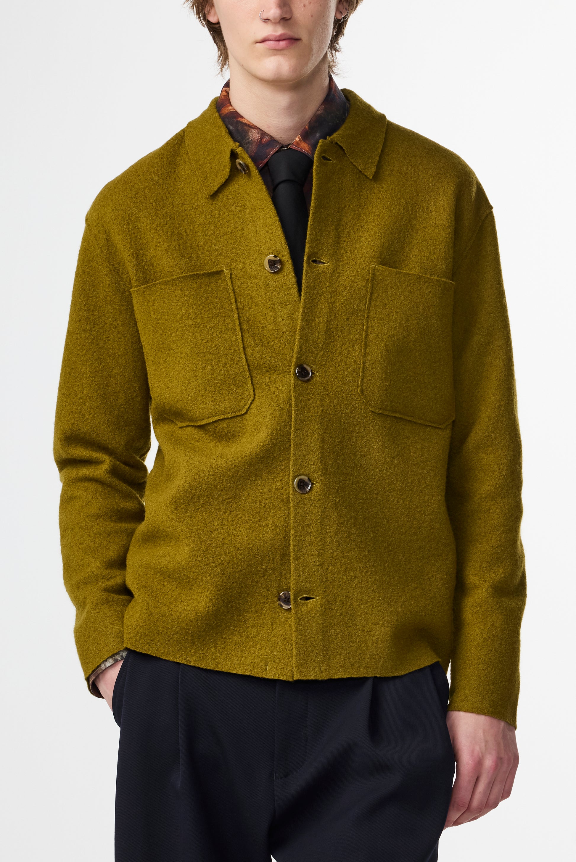 Jonas Boiled Wool Overshirt Firene