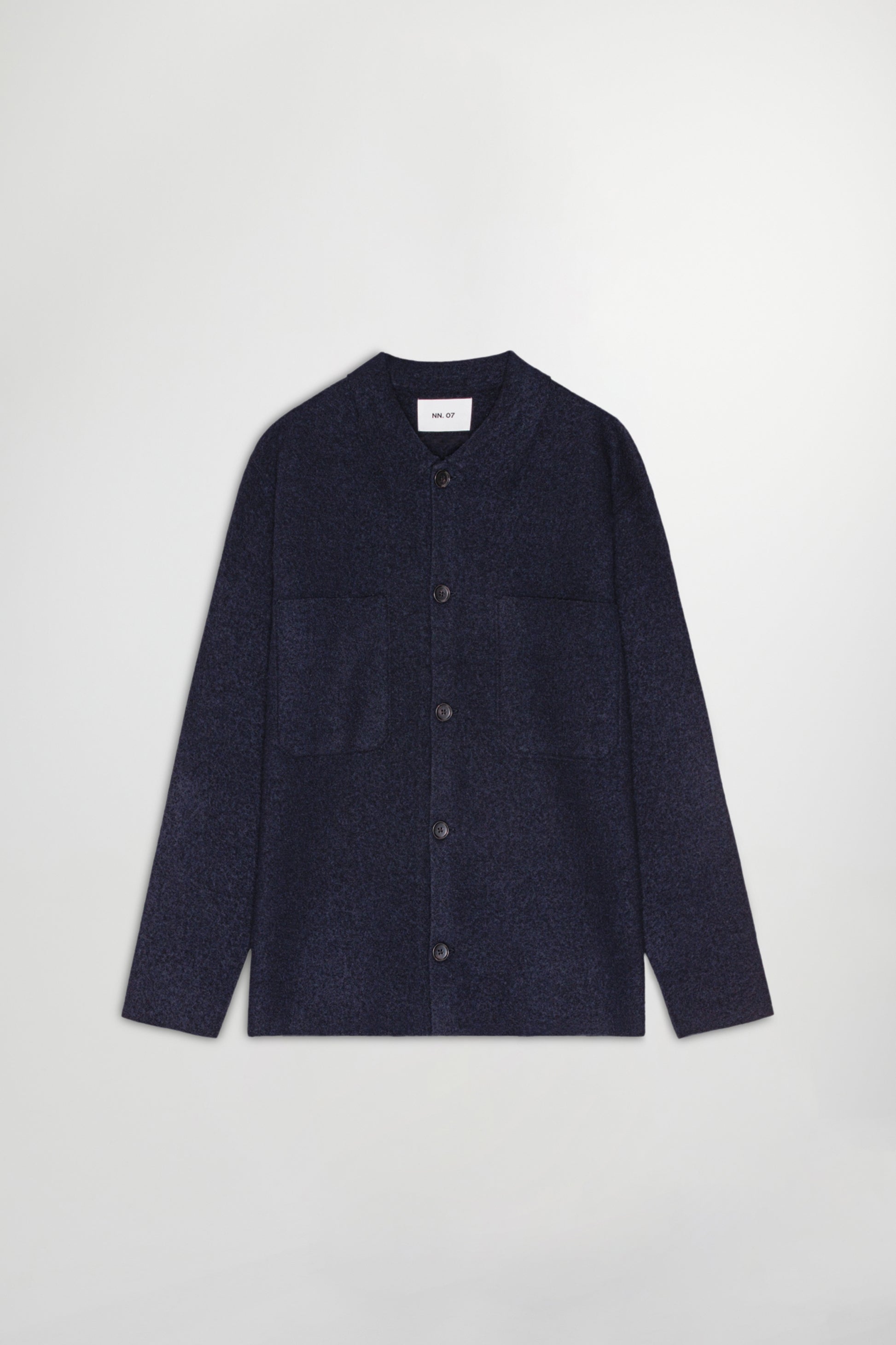 Jonas Boiled Wool Overshirt Navy