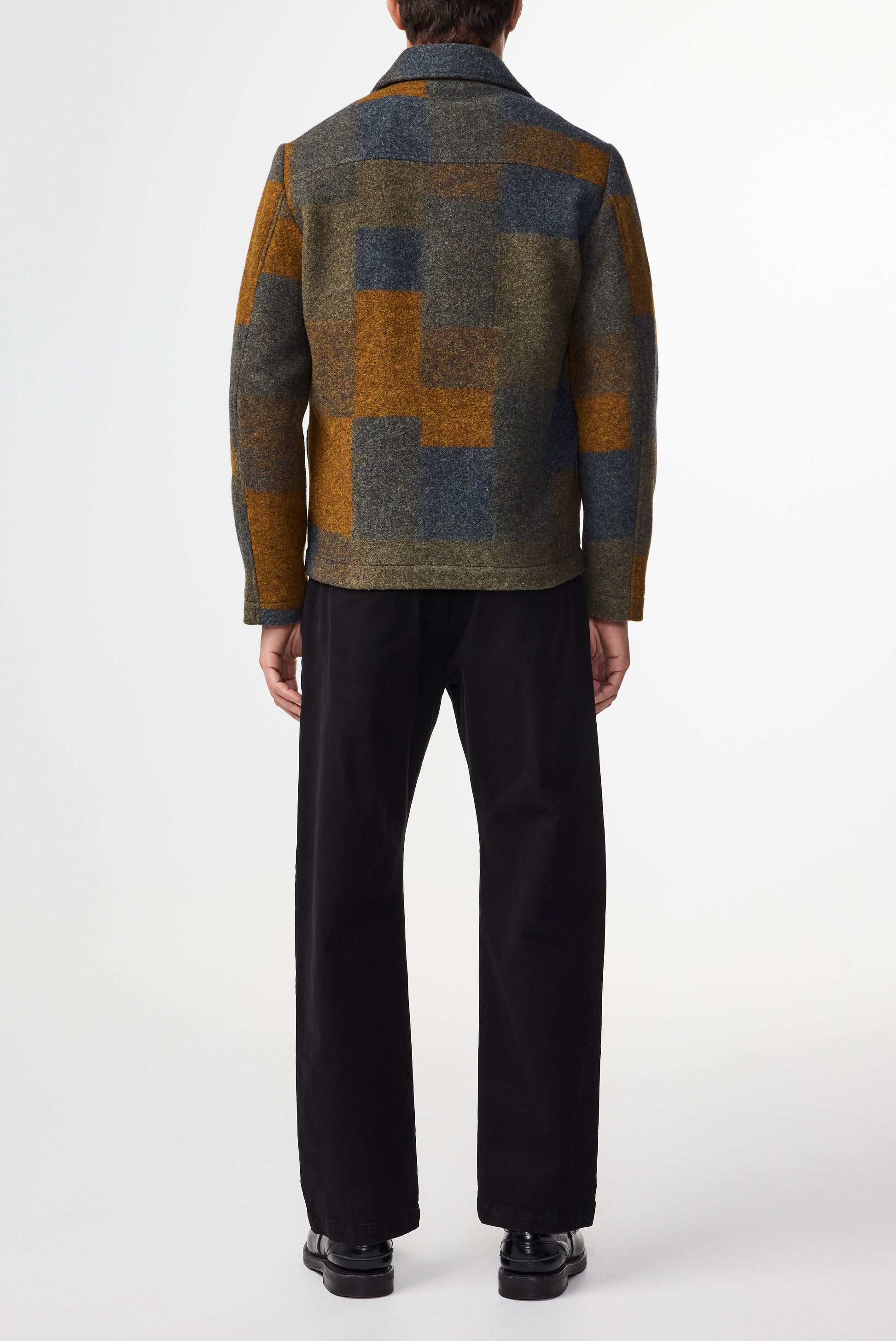 Gael Checkered Jacket Brown