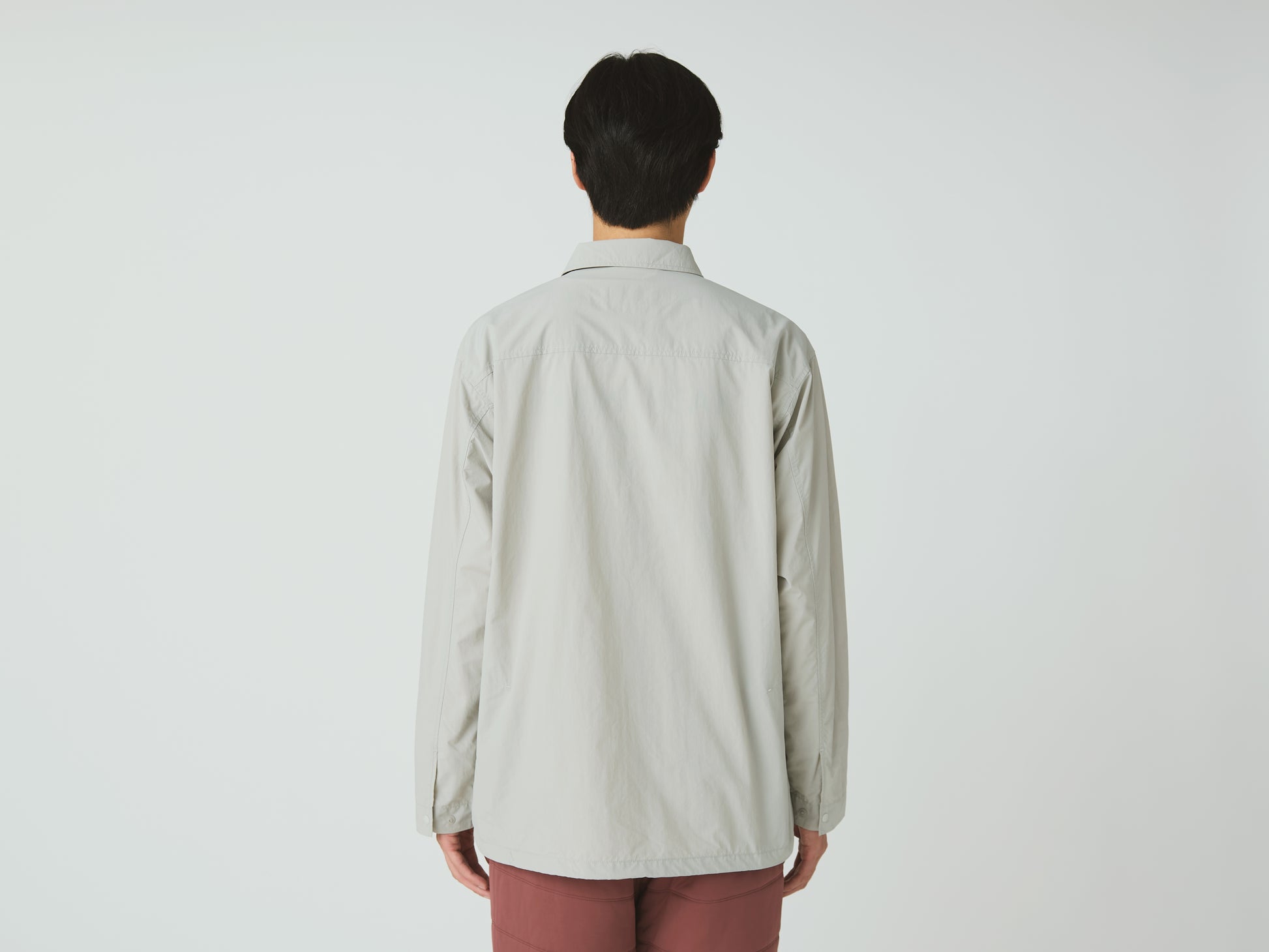 Nylon Tussah Utility Shirt Light Grey