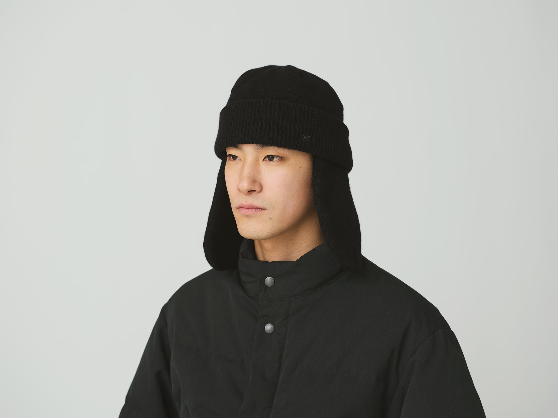 Knit Flight Cap Black