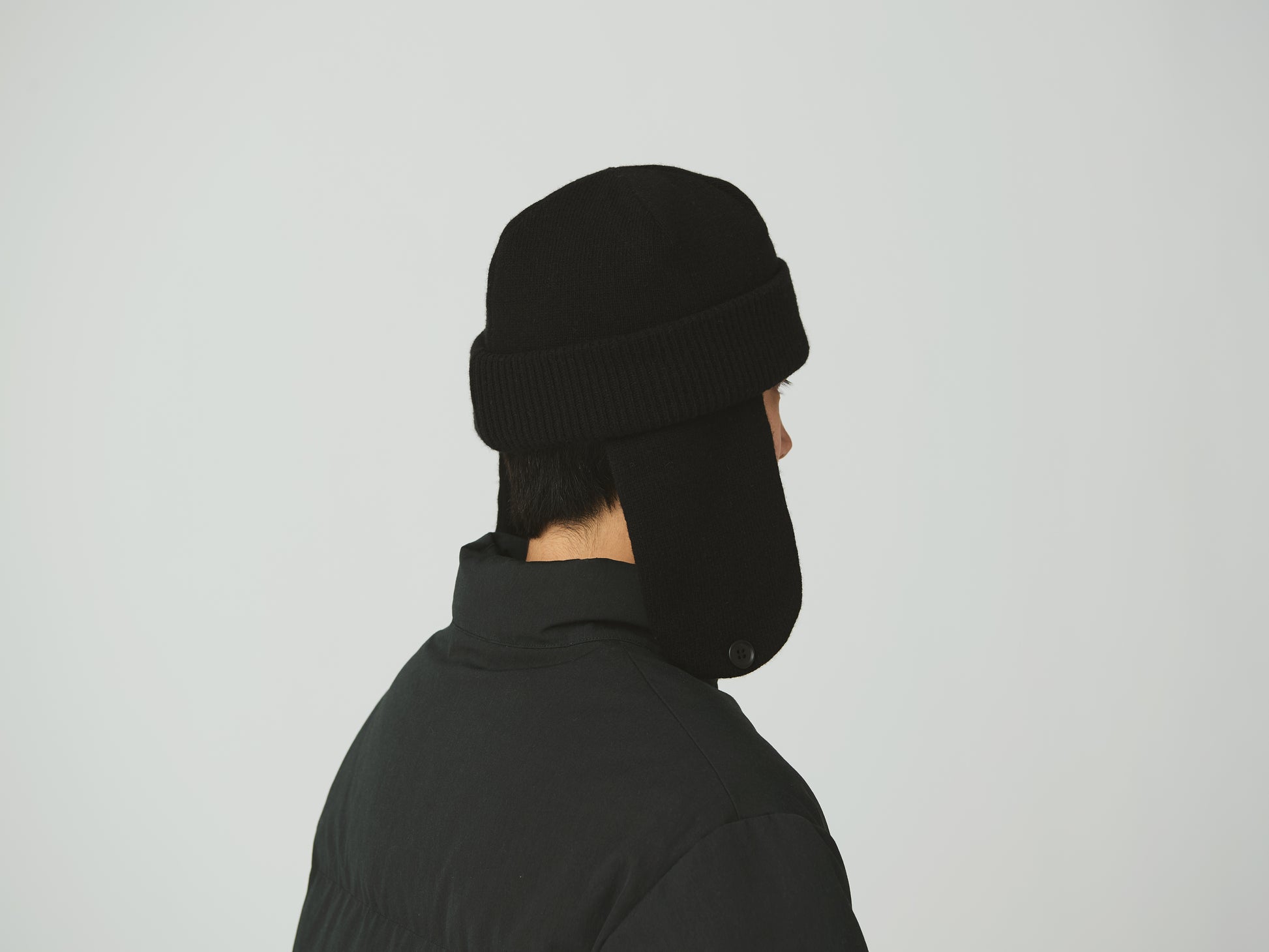 Knit Flight Cap Black