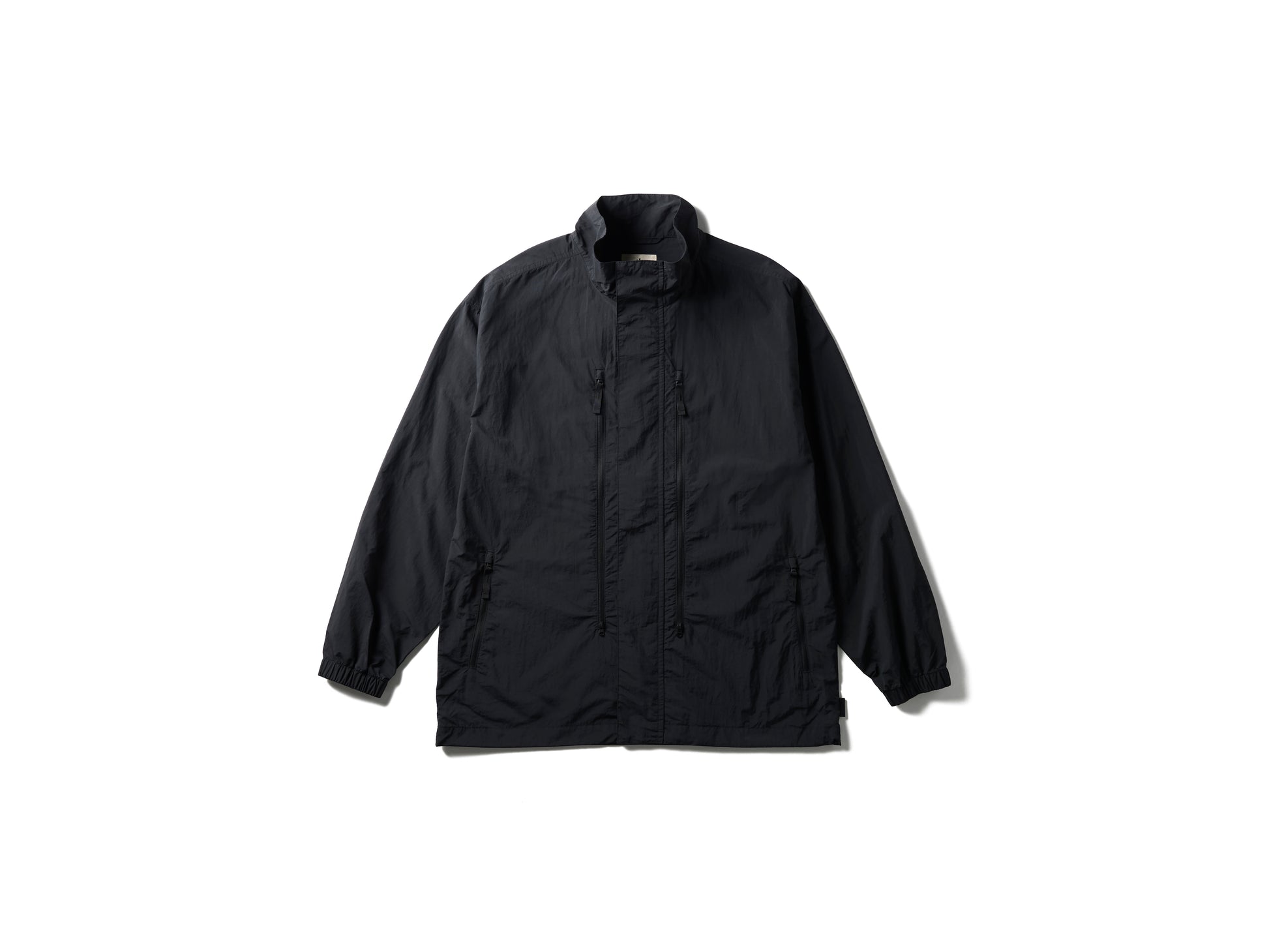 Nylon Tussah Utility Storage Jacket Black