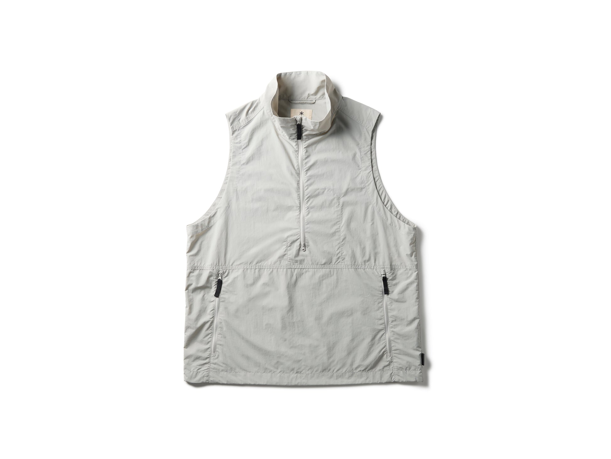 Nylon Tussah Utility Storage Vest Light Grey