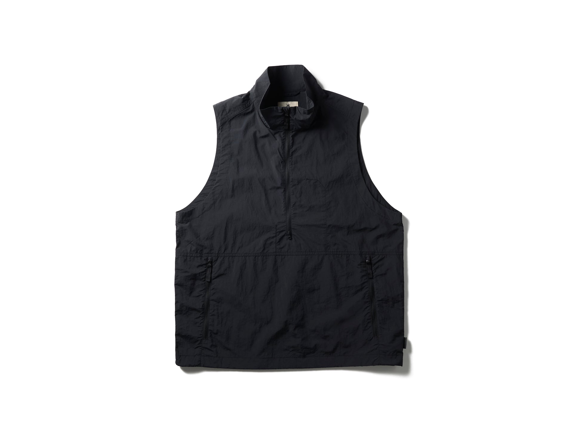 Nylon Tussah Utility Storage Vest Black