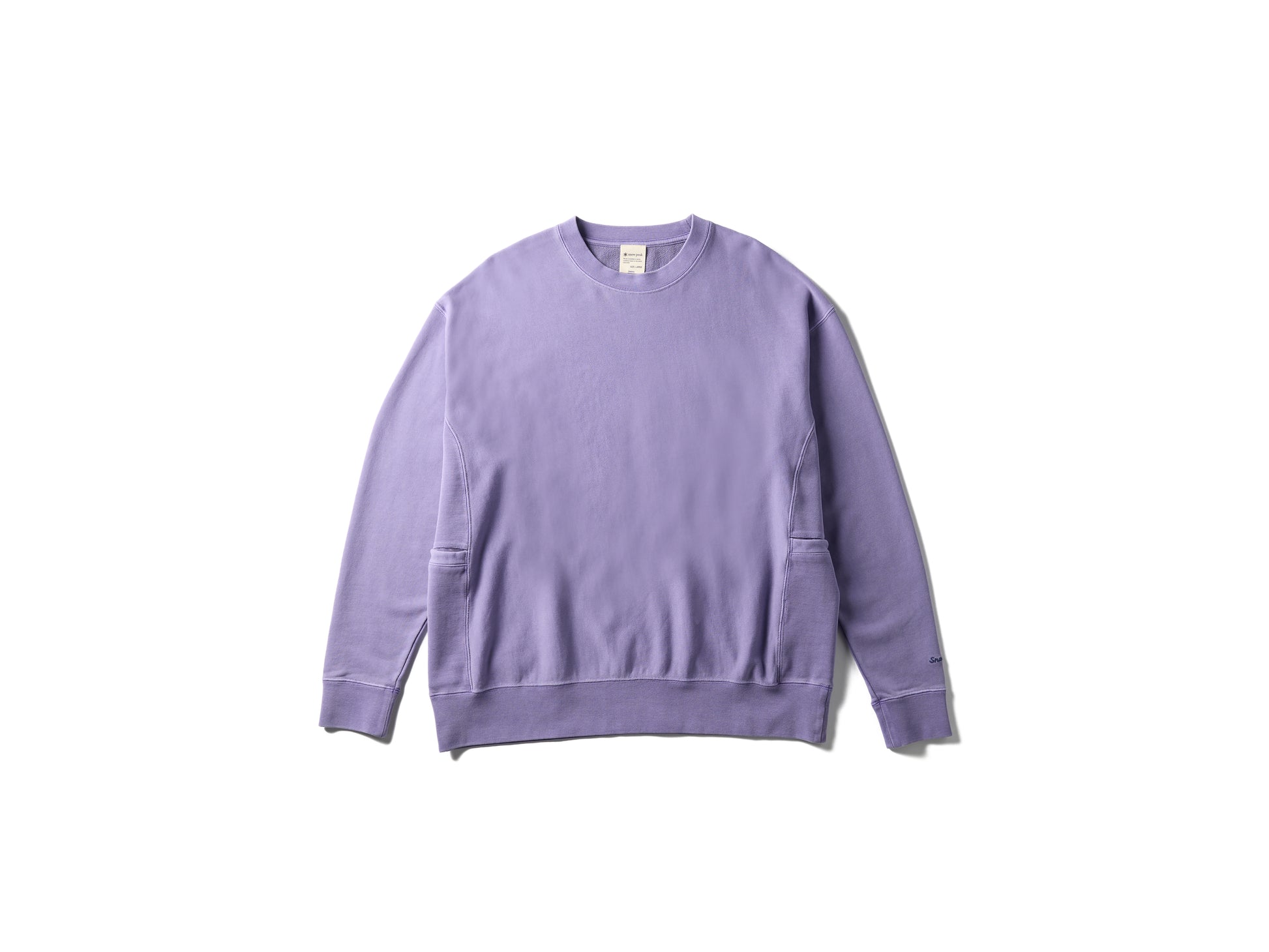 Garment Dyed Pullover Crew Neck Purple