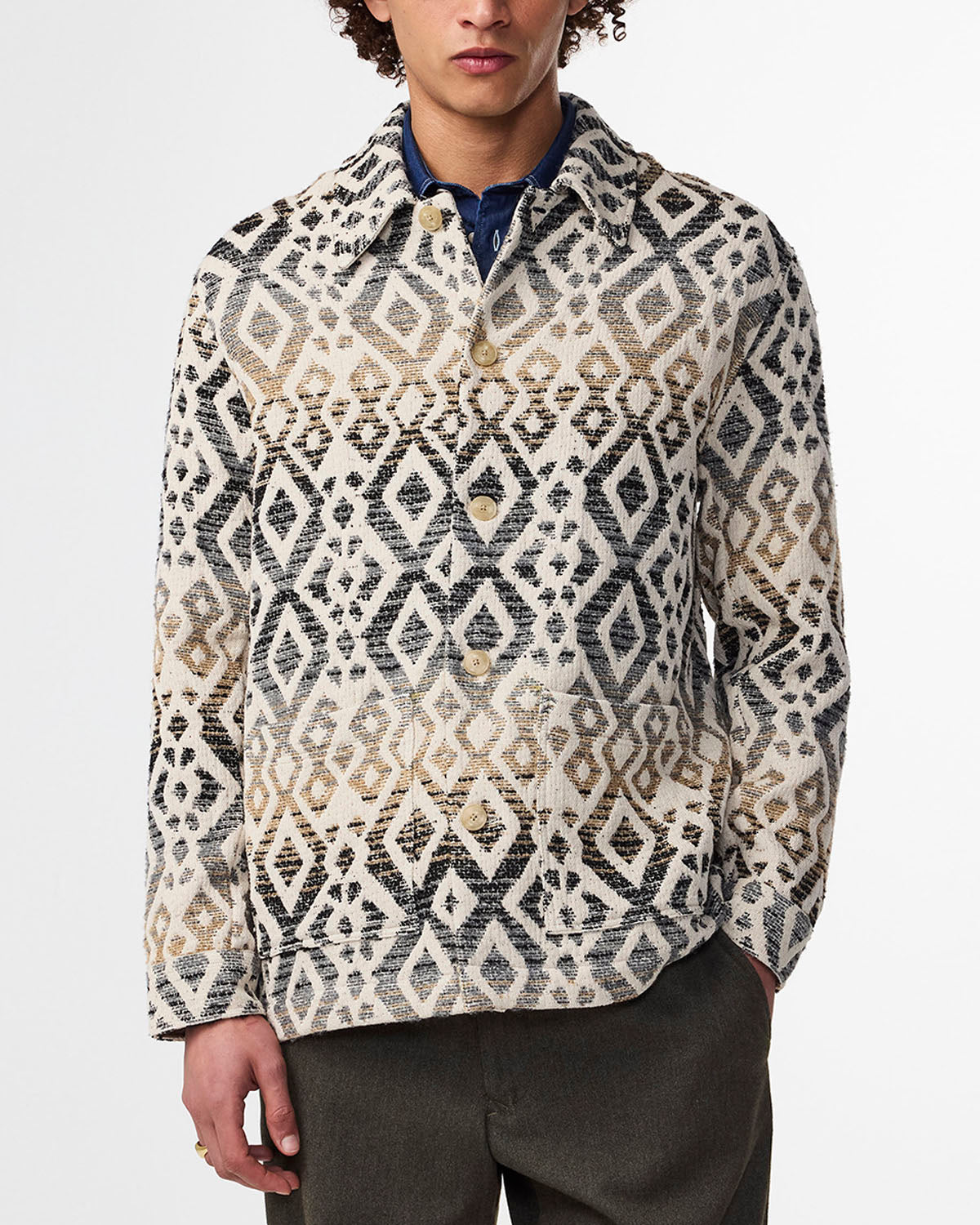 Blaze Overshirt Ecru Multi