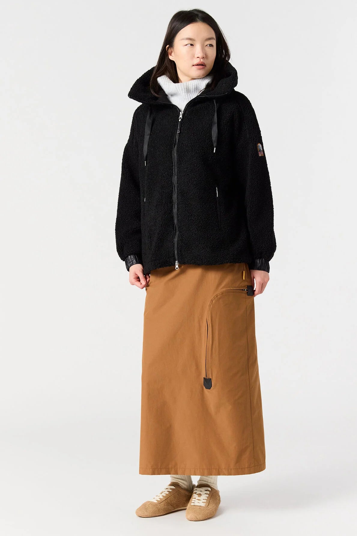 Noelle Full Zip Fleece Sweat Black