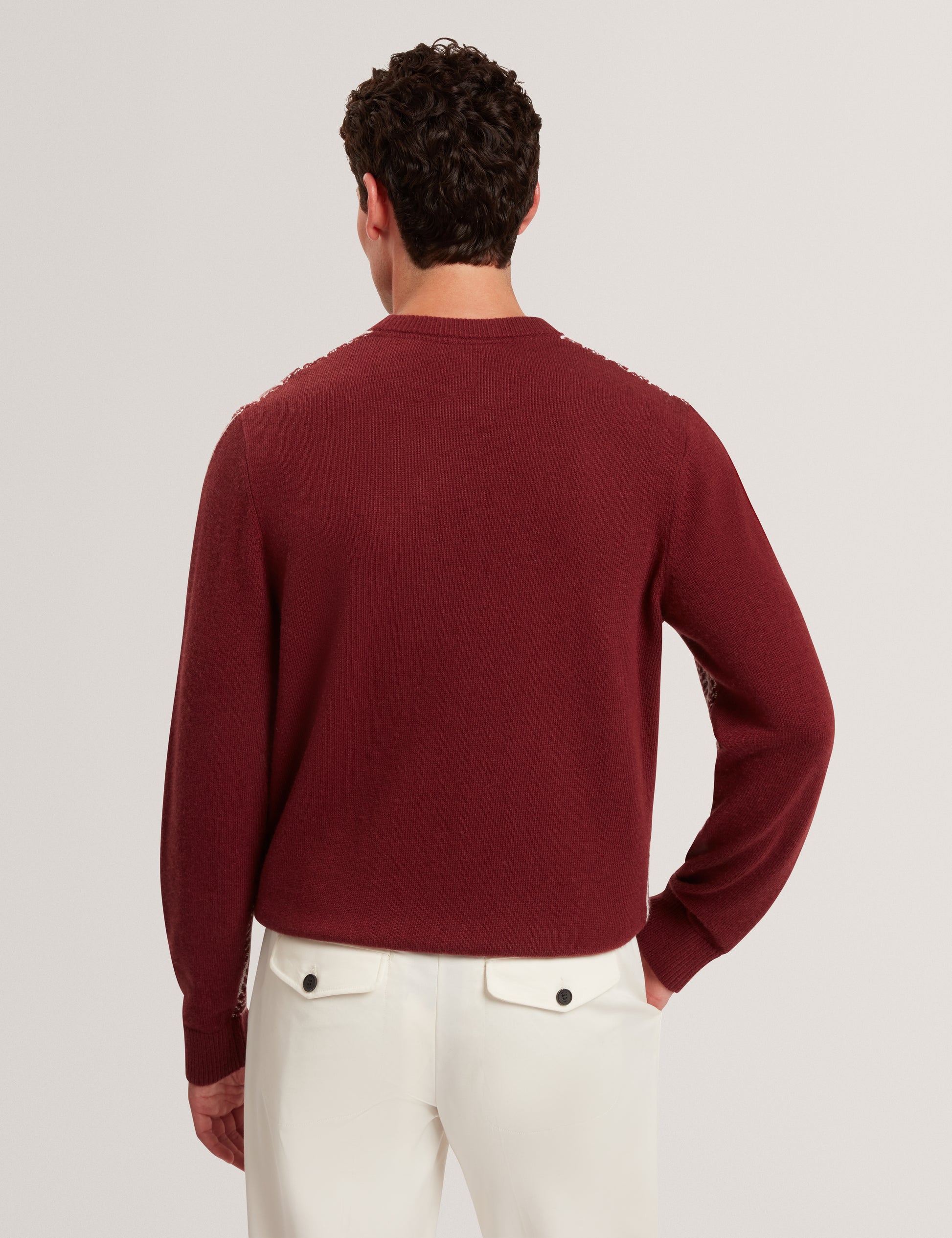 Frankez Textured Crew Neck