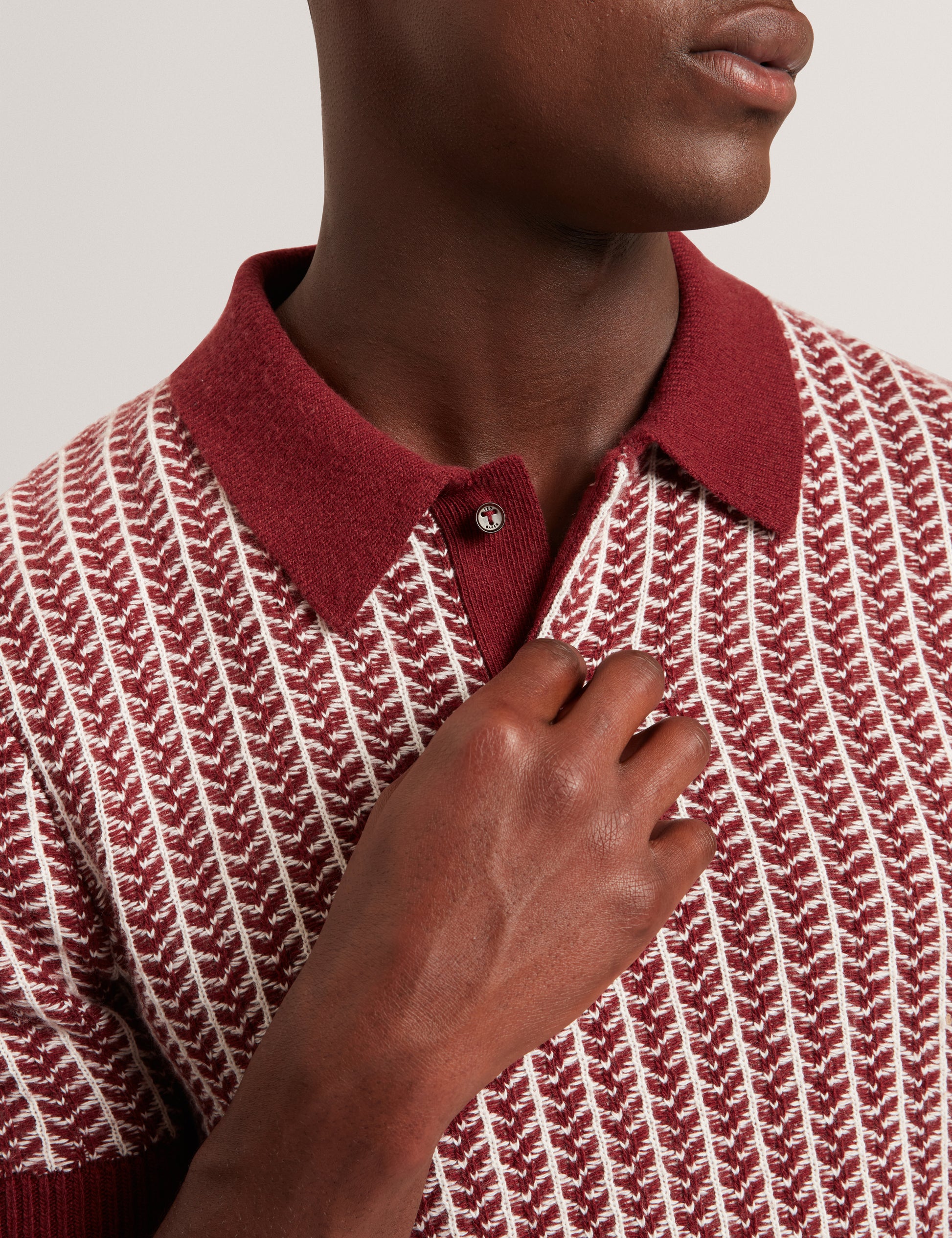 Kolomer Textured Knit Polo Shirt