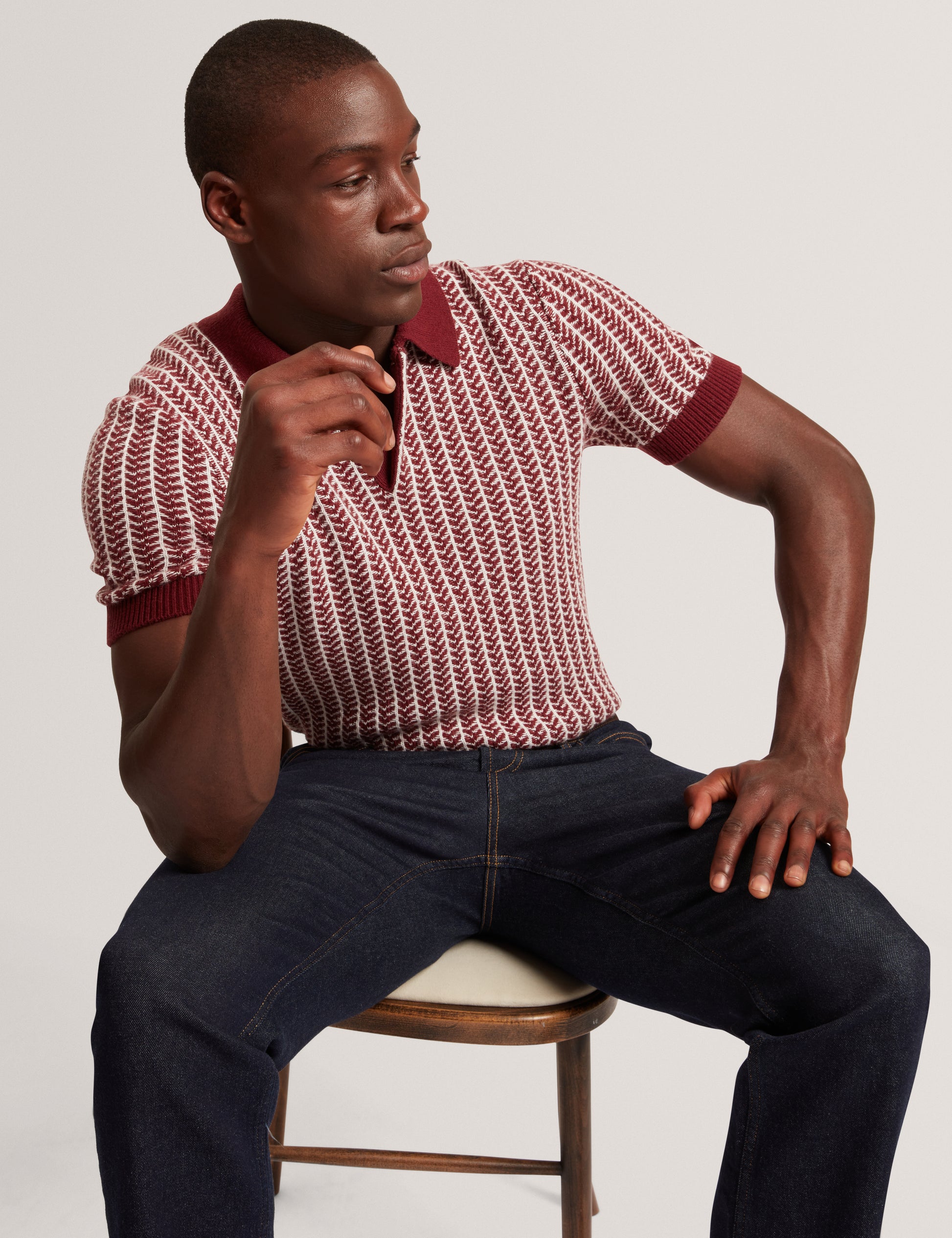 Kolomer Textured Knit Polo Shirt