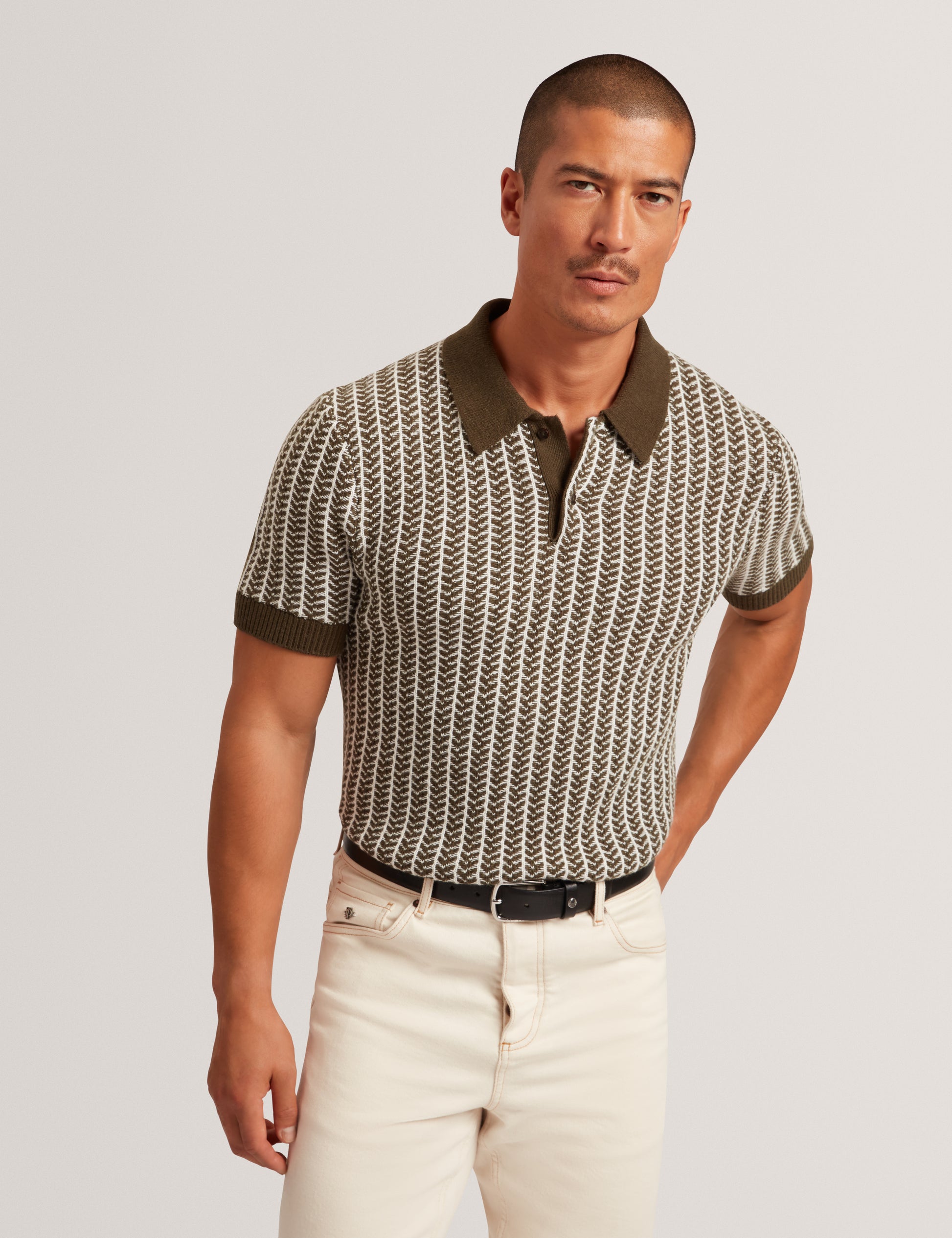 Kolomer Textured Knit Polo Shirt