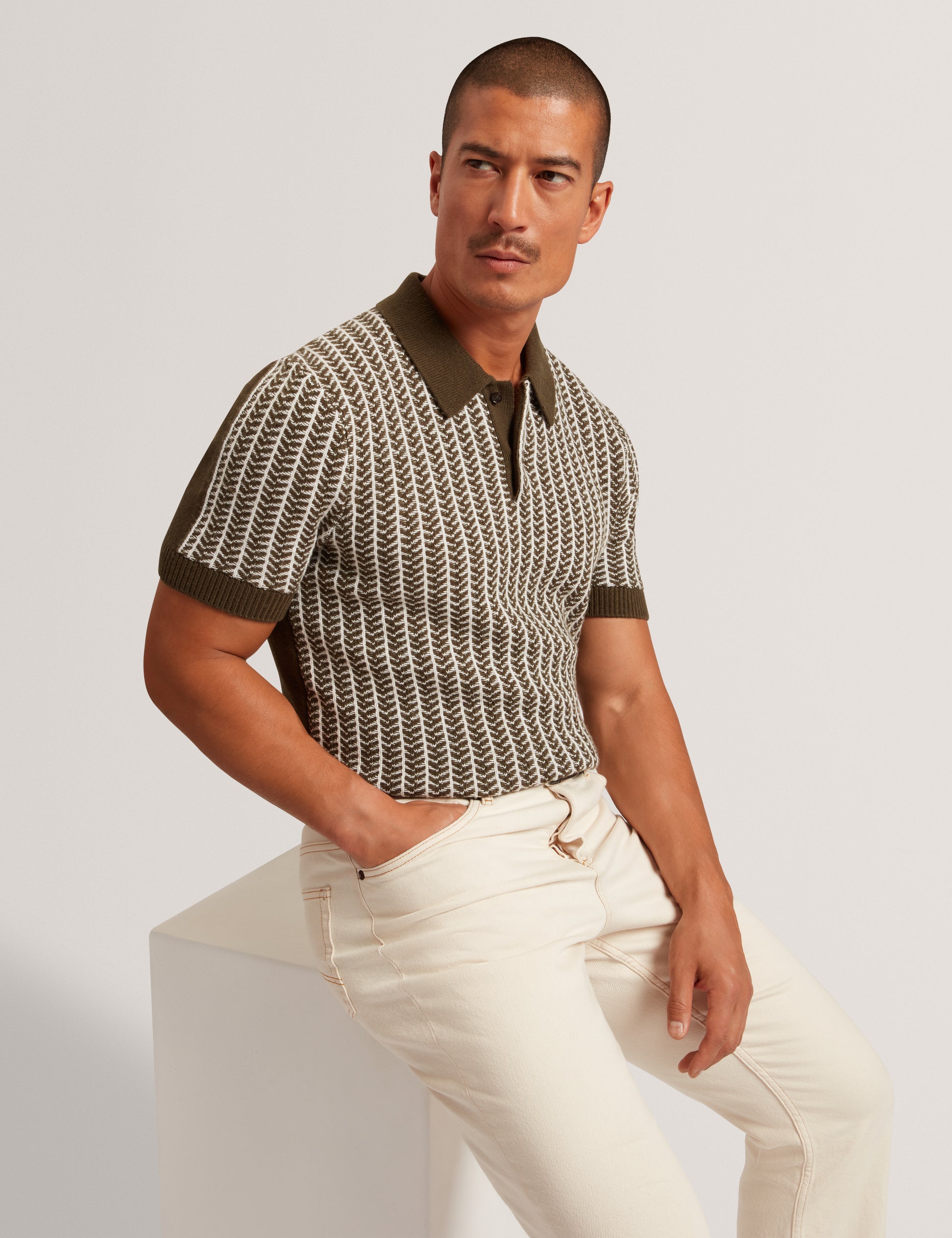 Kolomer Textured Knit Polo Shirt