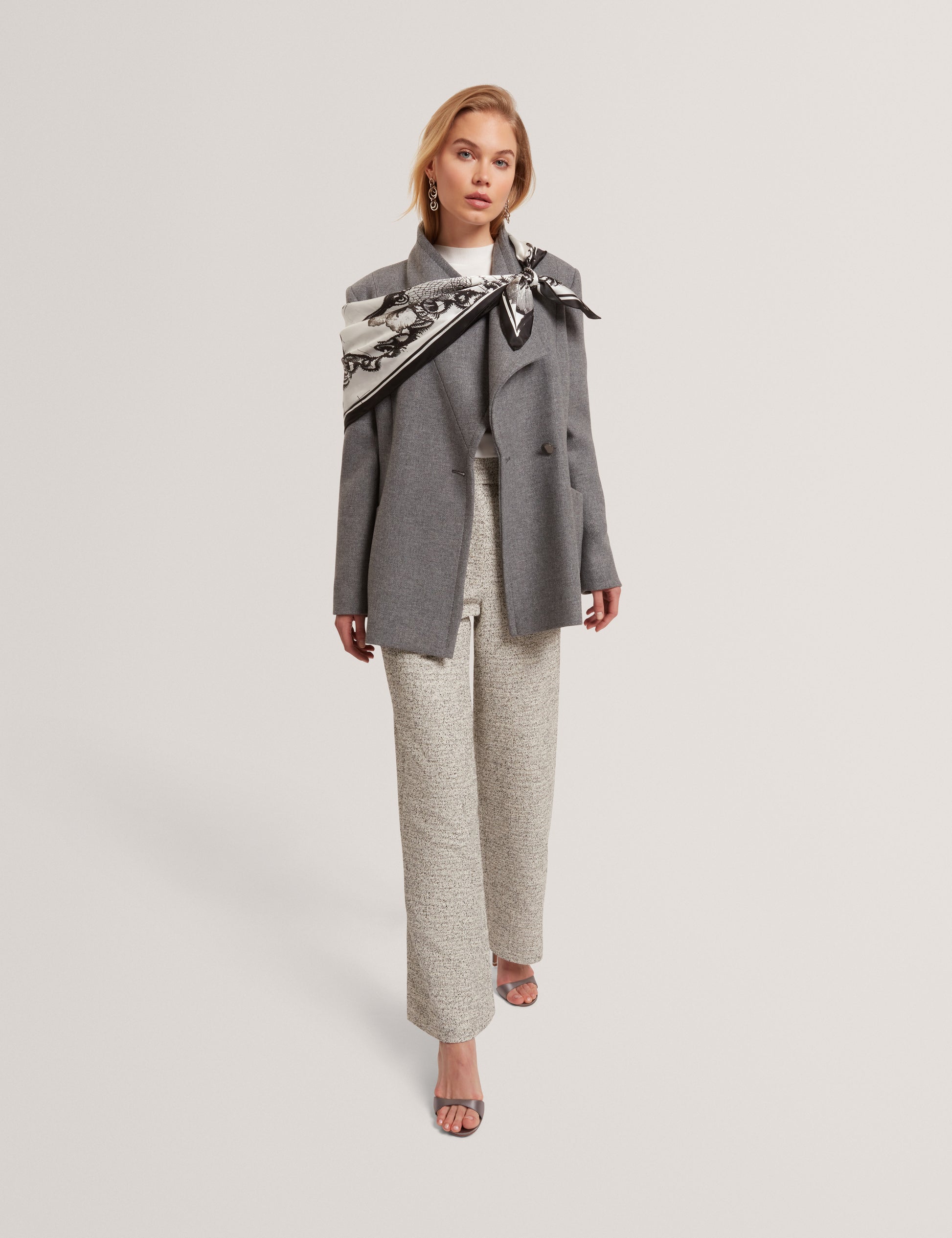 Evigna Double Faced Wool Short Wrap Coat