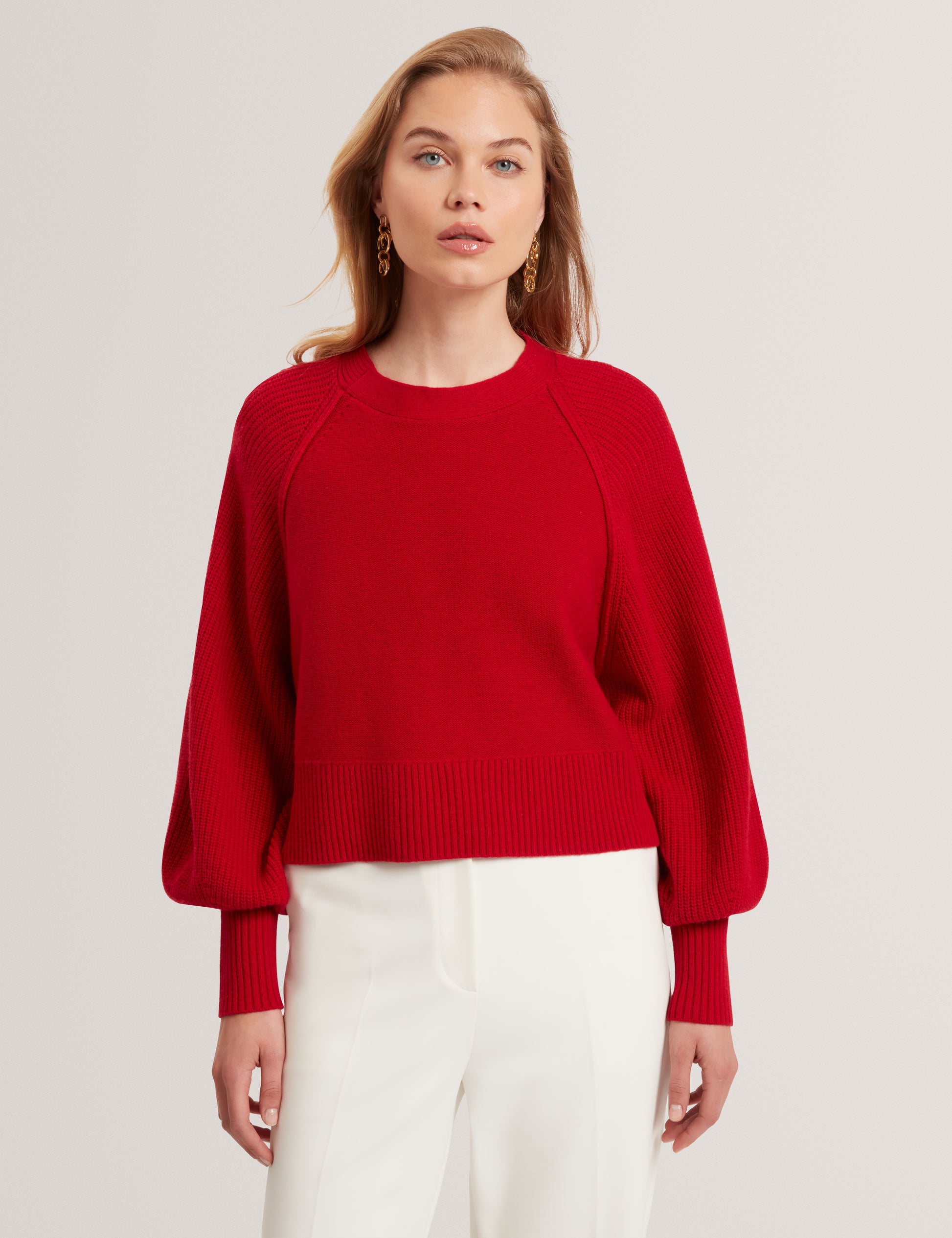 Vicckii Crew Neck Knitted Jumper