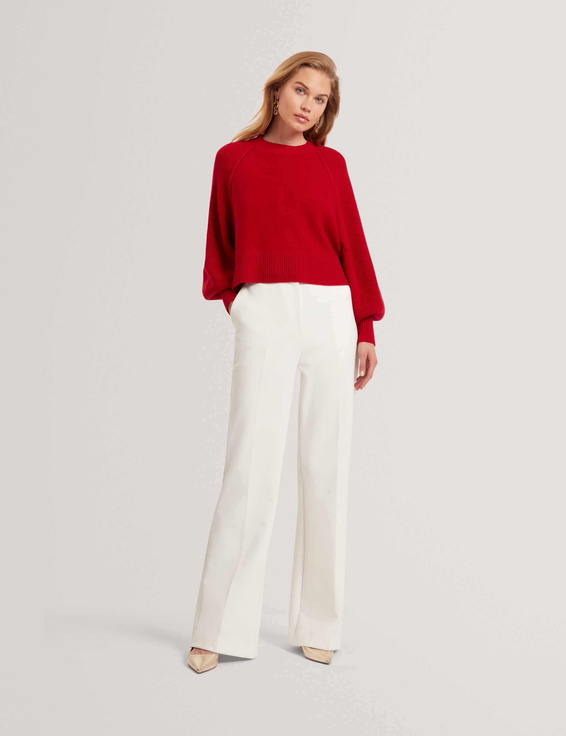 Vicckii Crew Neck Knitted Jumper