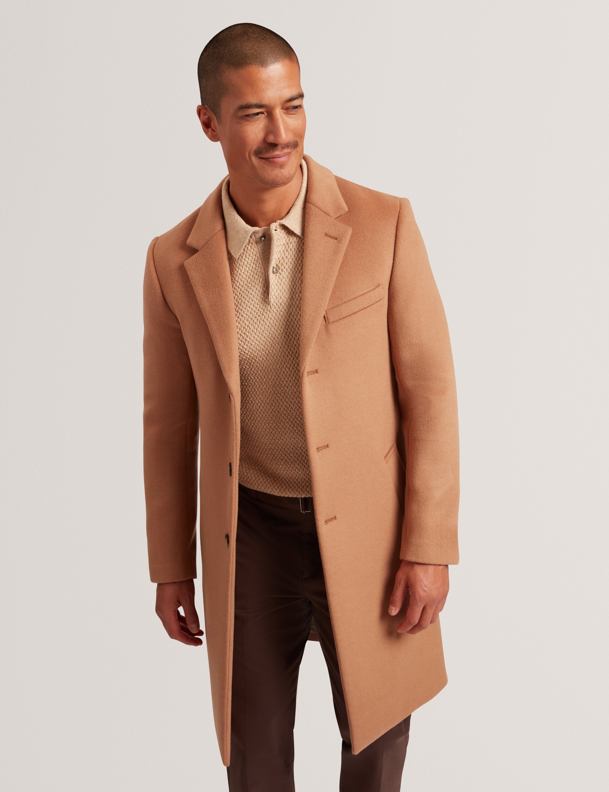 Alerton Slim Fit Wool Blend City Overcoat