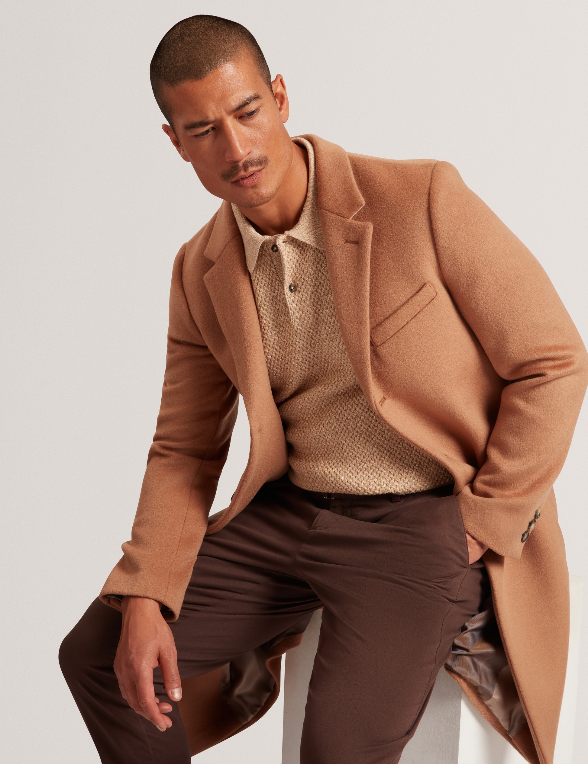 Alerton Slim Fit Wool Blend City Overcoat