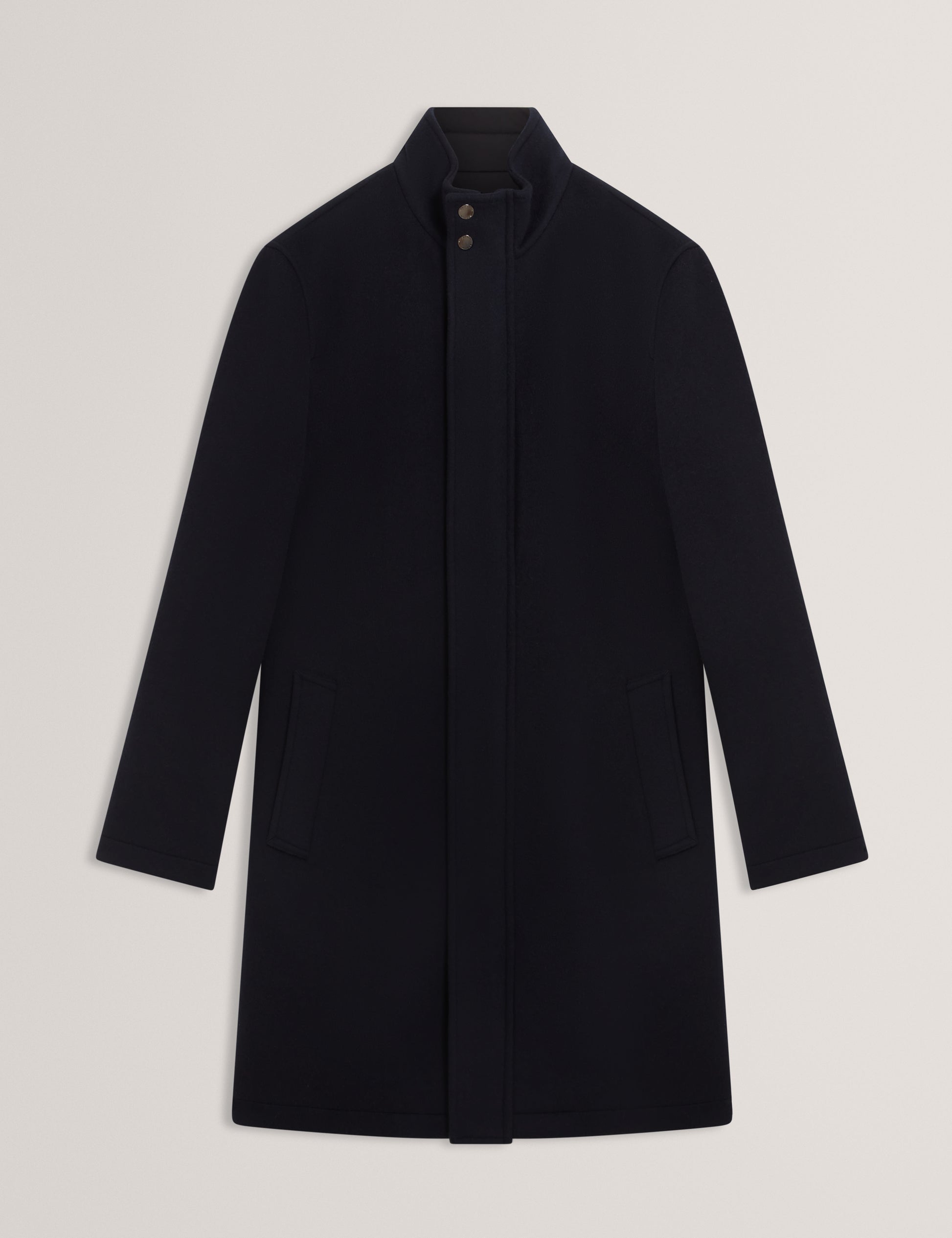 Morleey Wool Blend Funnel Neck Coat