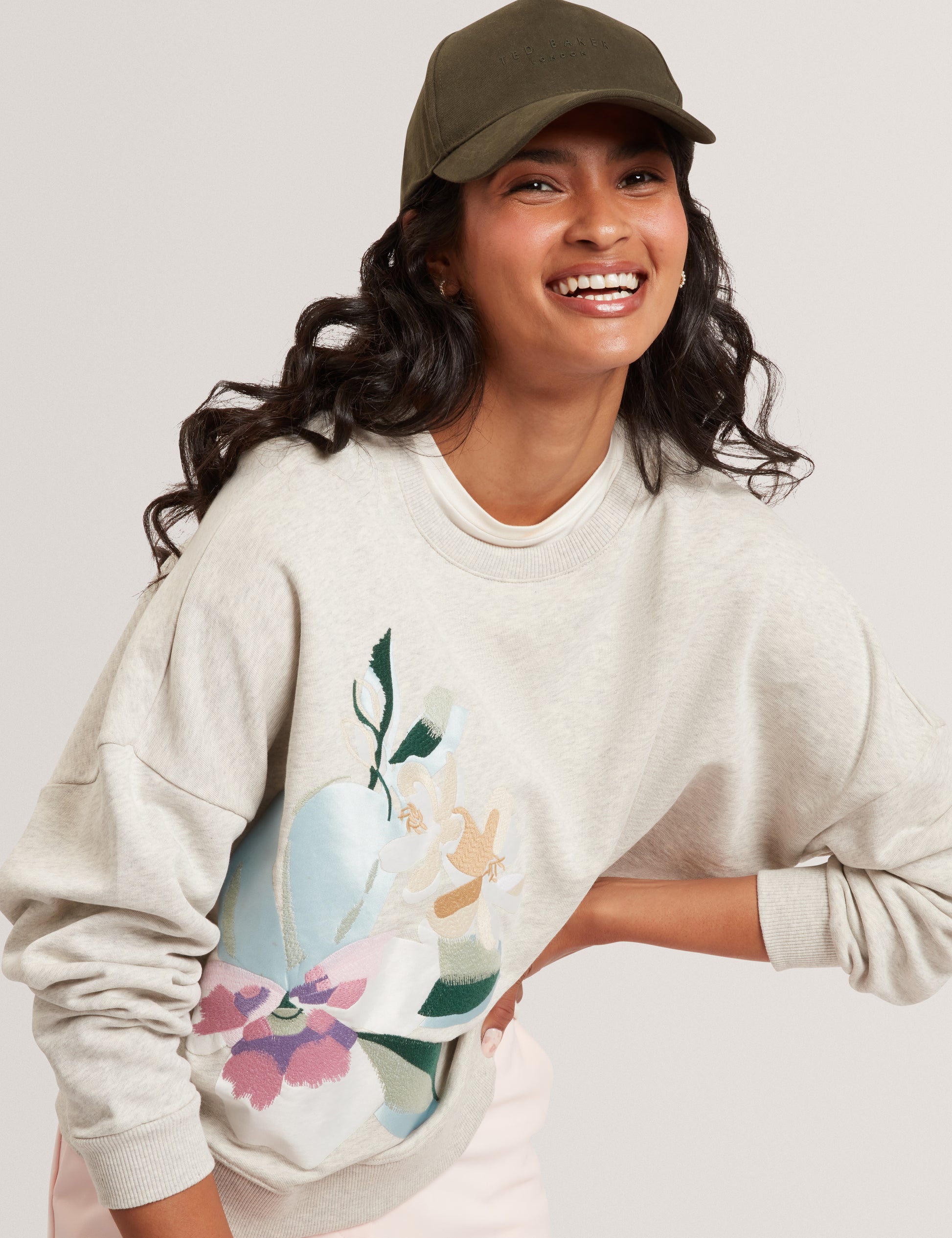 Brookla Printed Embroidered Sweatshirt