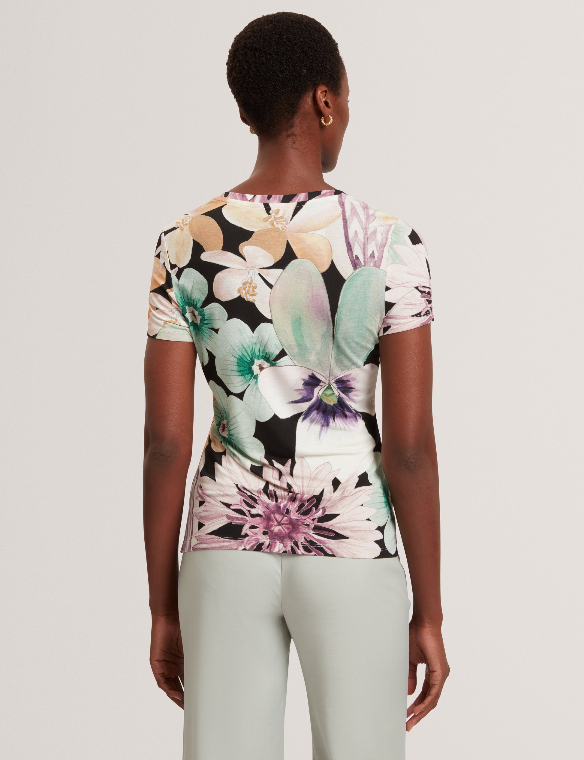 Saalma Printed Fitted Tee